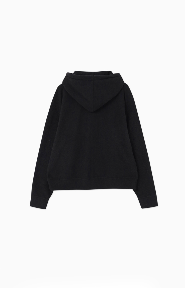 TERRY HALF ZIP-UP_BLACK