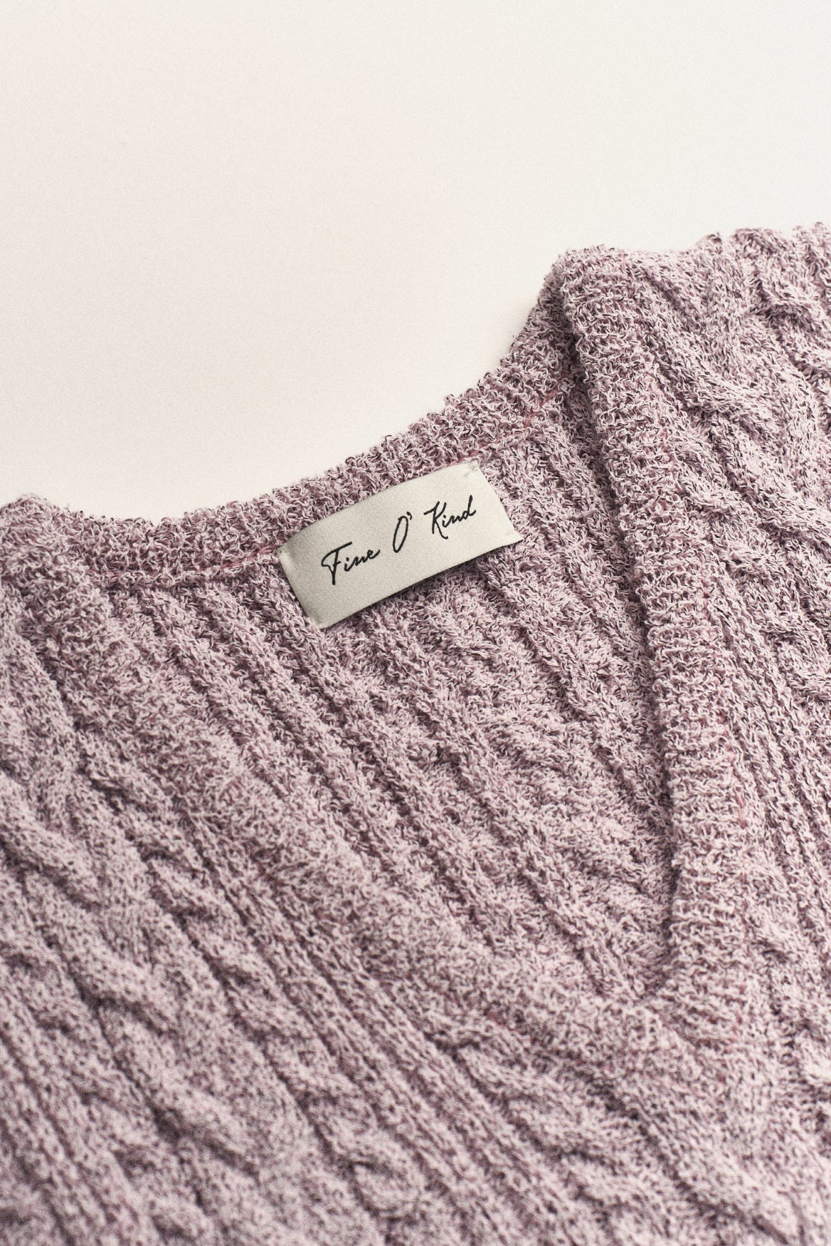 FINE O' KIND, VESTE EN TRICOT TORSADÉ_ROSE