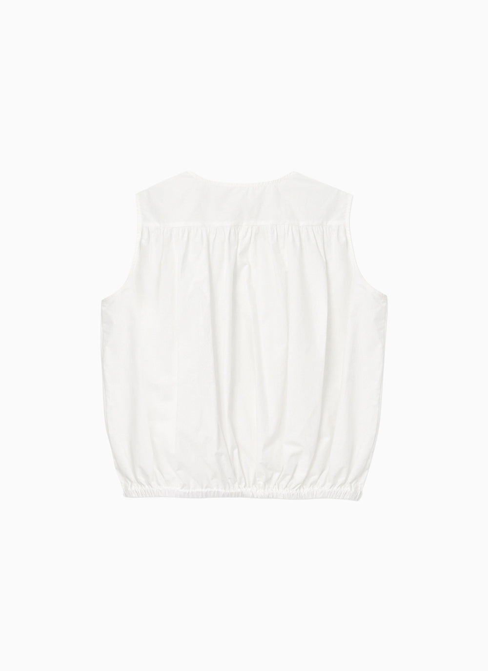 ZOEY SHIRRING SLEEVELESS_IVOIRE