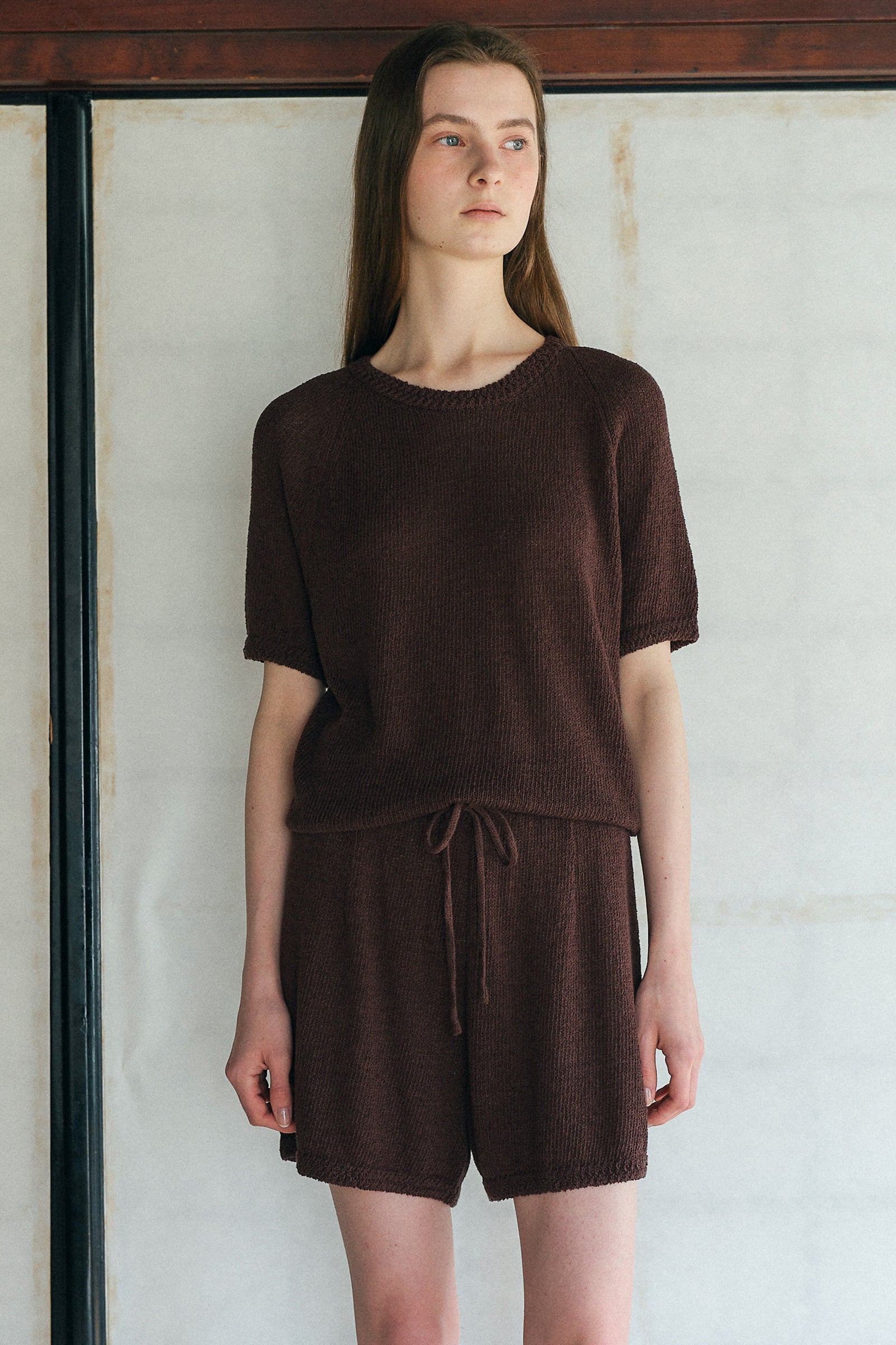 HARRIETTE KNIT TOP_MARRON