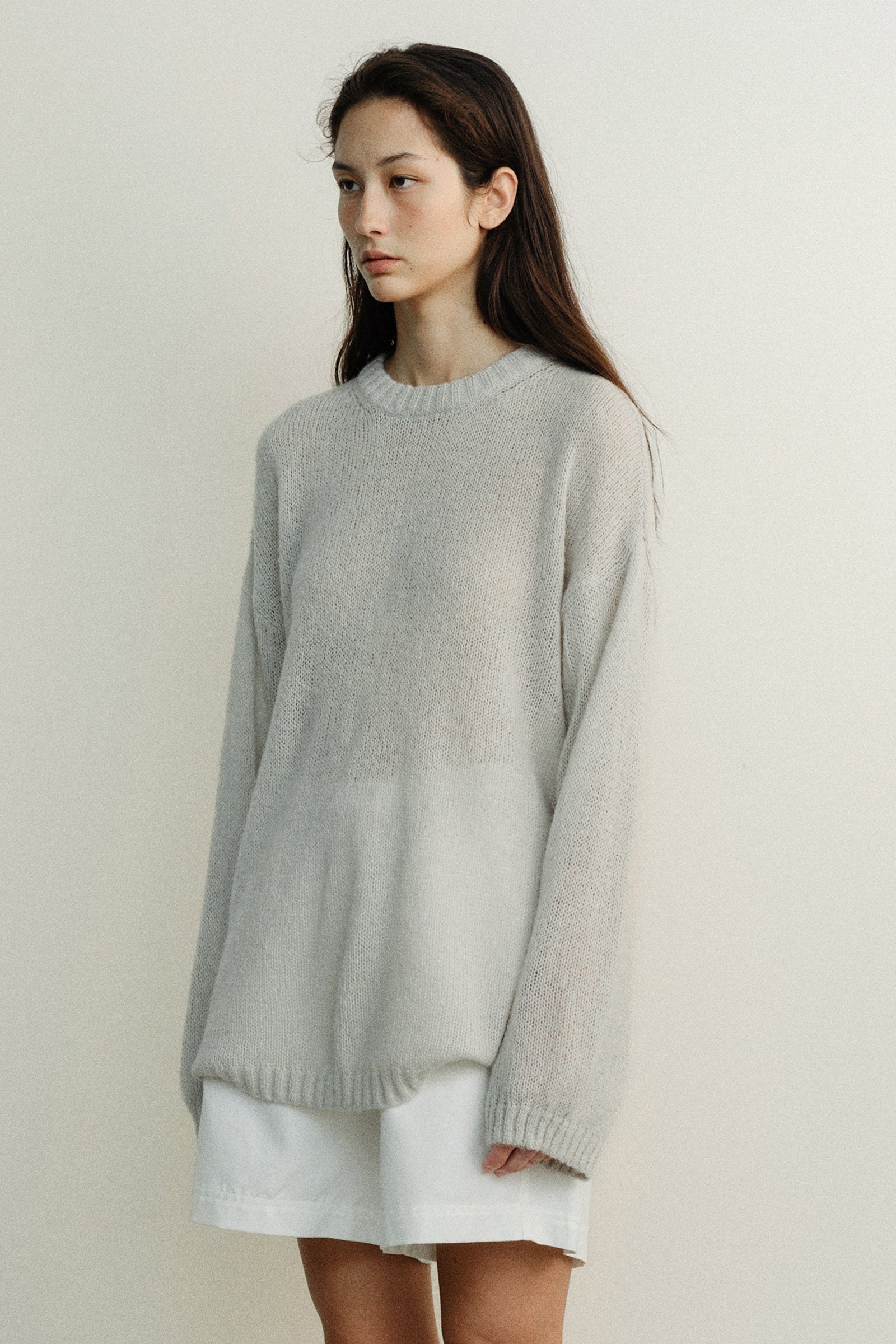 POND MOHAIR KNIT_LIGHT GREY