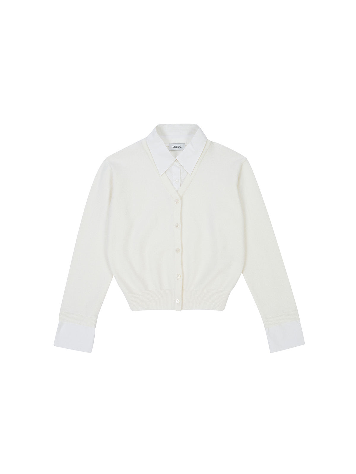 SHIRT COLLAR CARDIGAN_CREAM