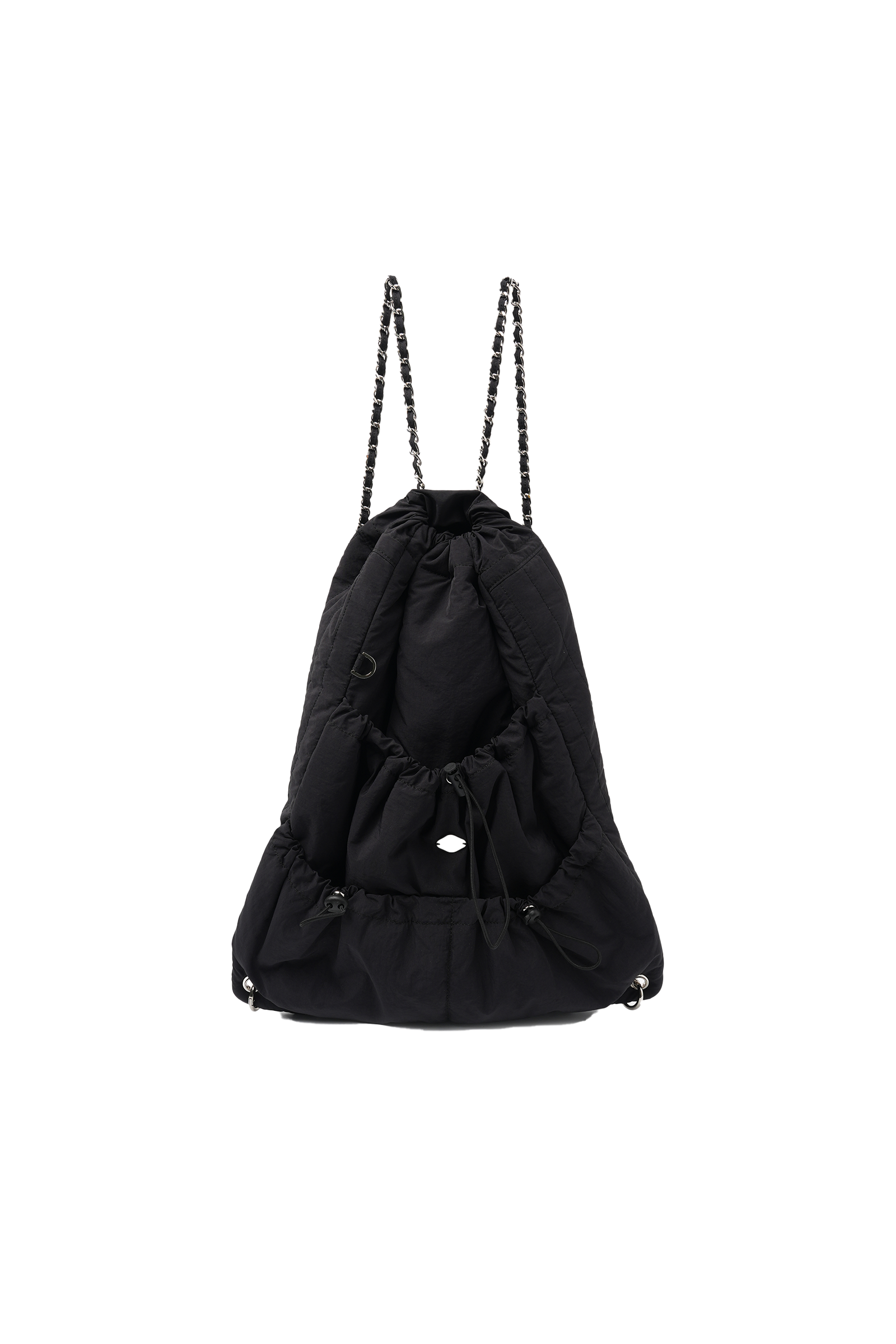 RIBBON CHAIN BACKPACK_NOIR