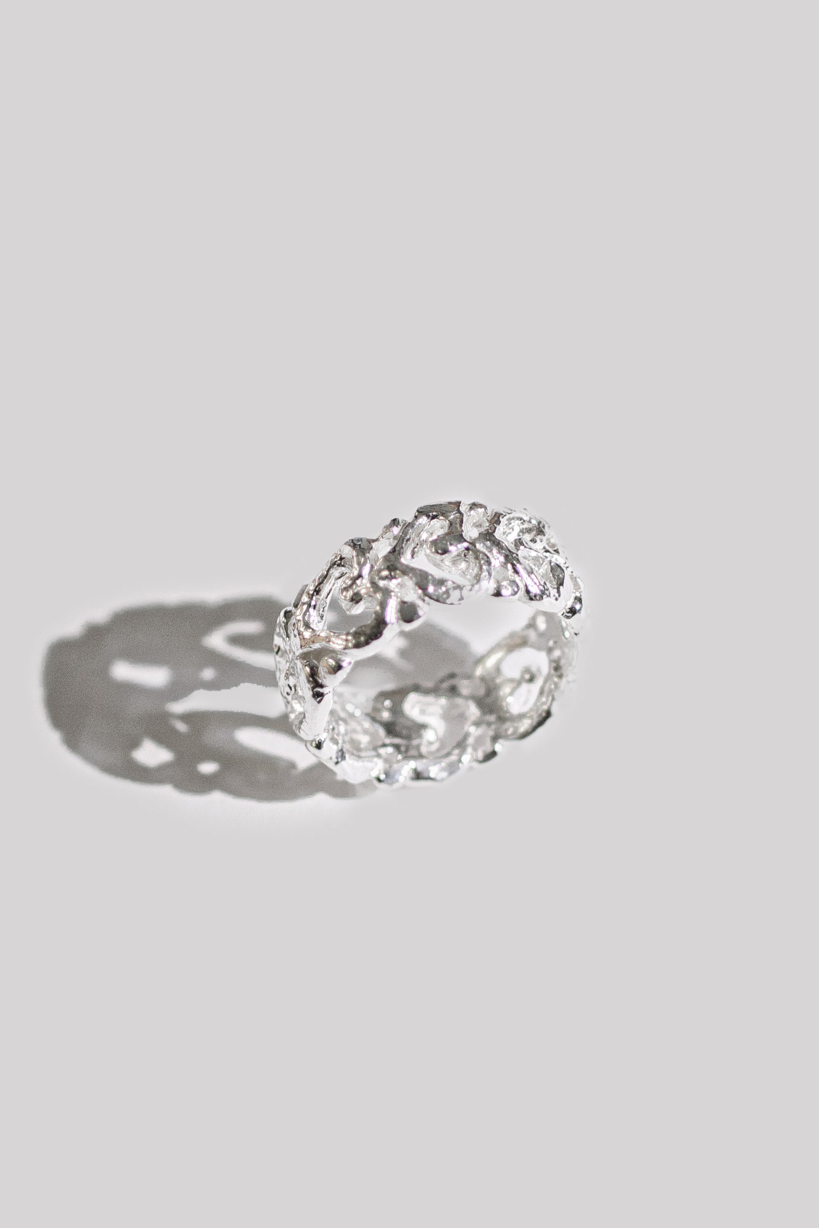 ROUGH HEART RING_SILVER