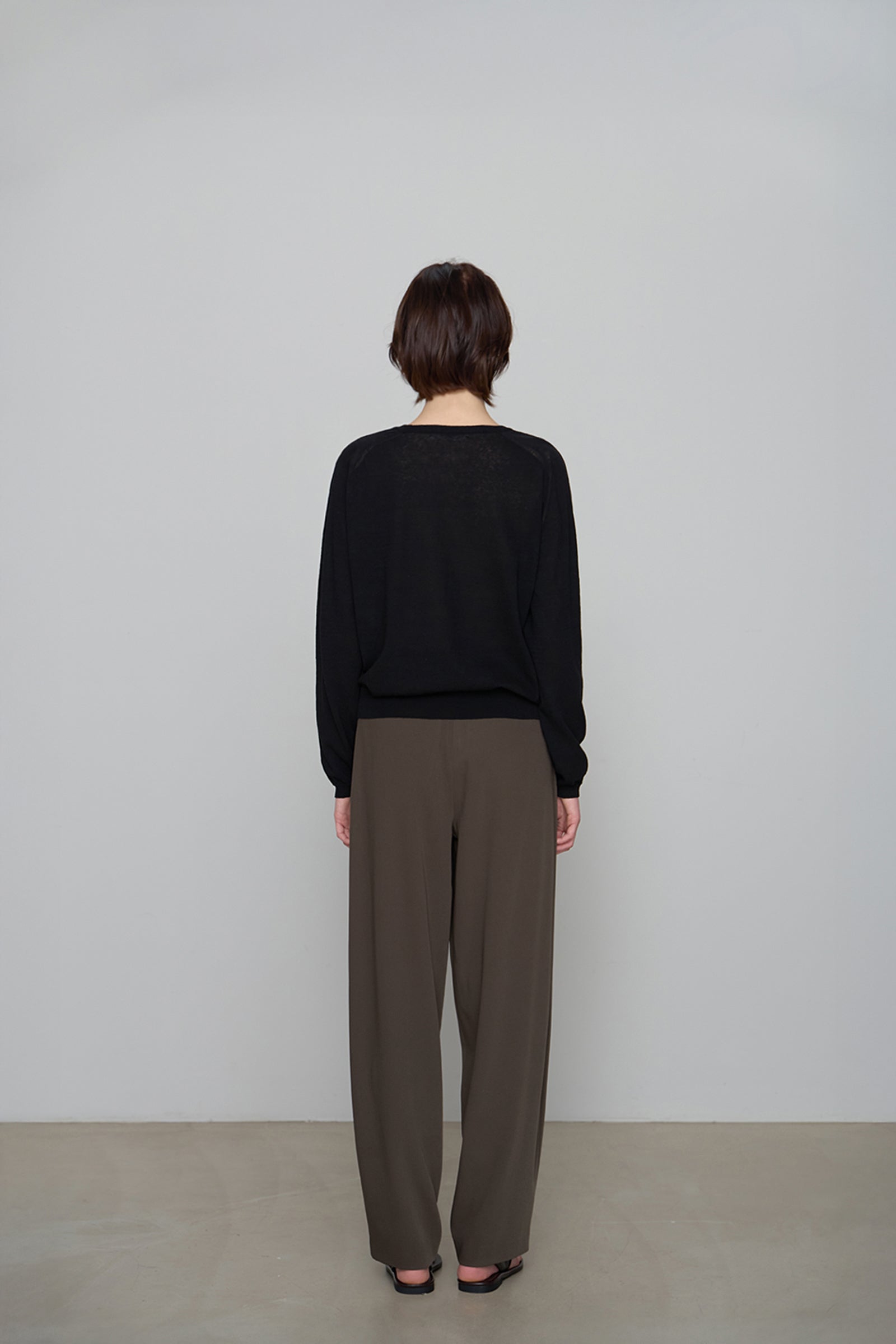 PANTALON BALLON À CEINTURE_MARRON