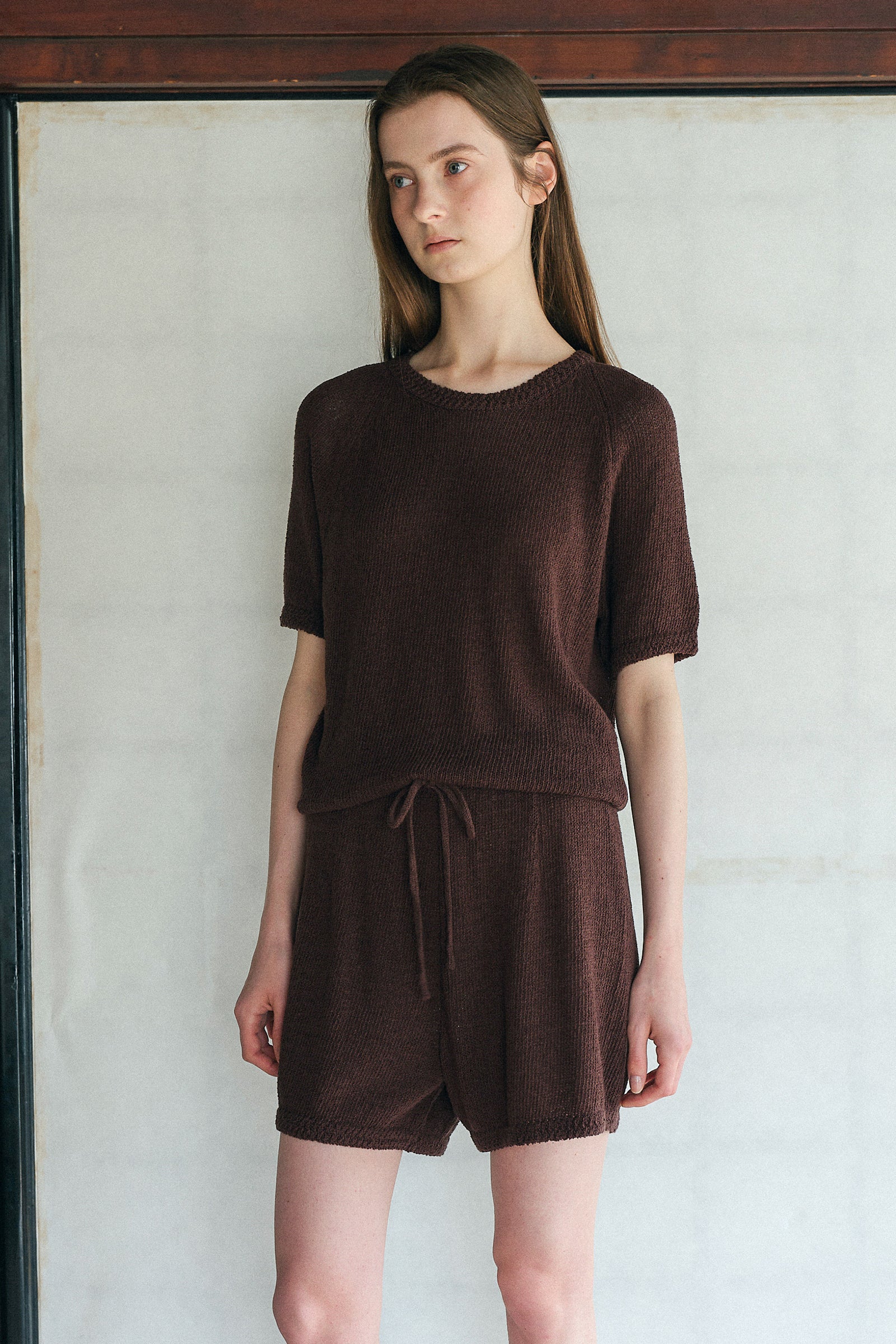 HARRIETTE KNIT TOP_MARRON
