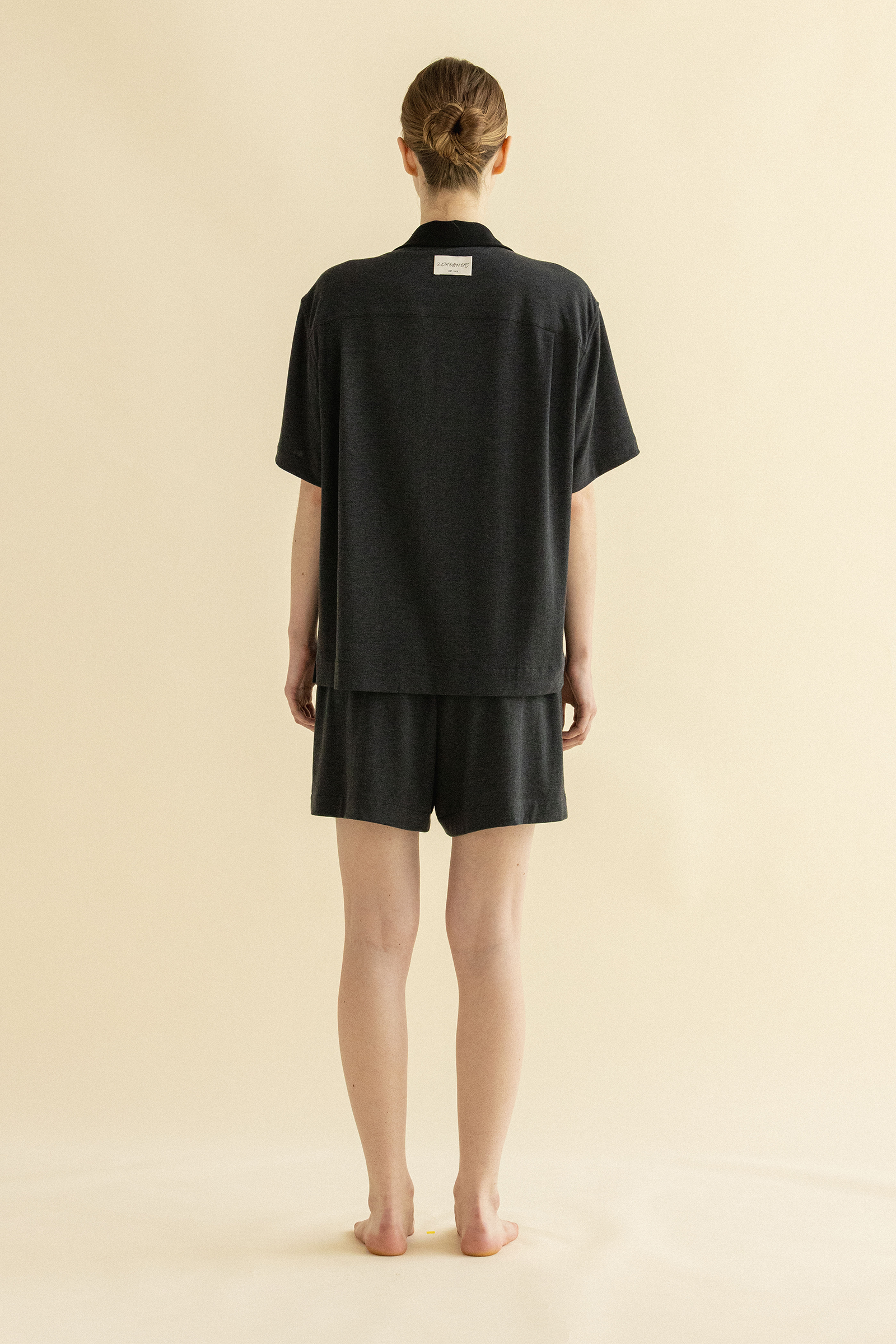 CHARCOAL DROP PAJAMAS SET UP_CHARBON