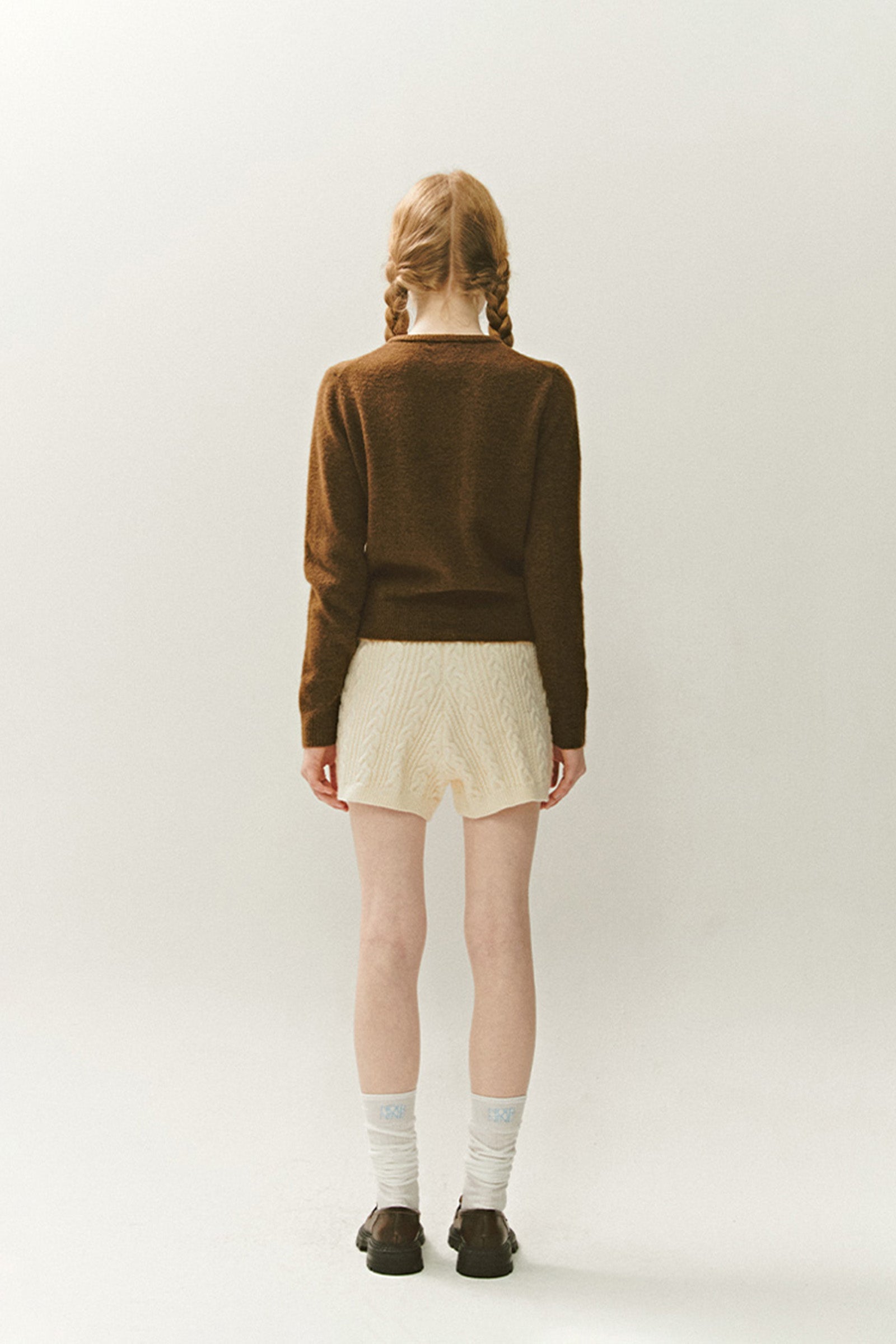 WOOL BLENDED CARDIGAN_BROWN
