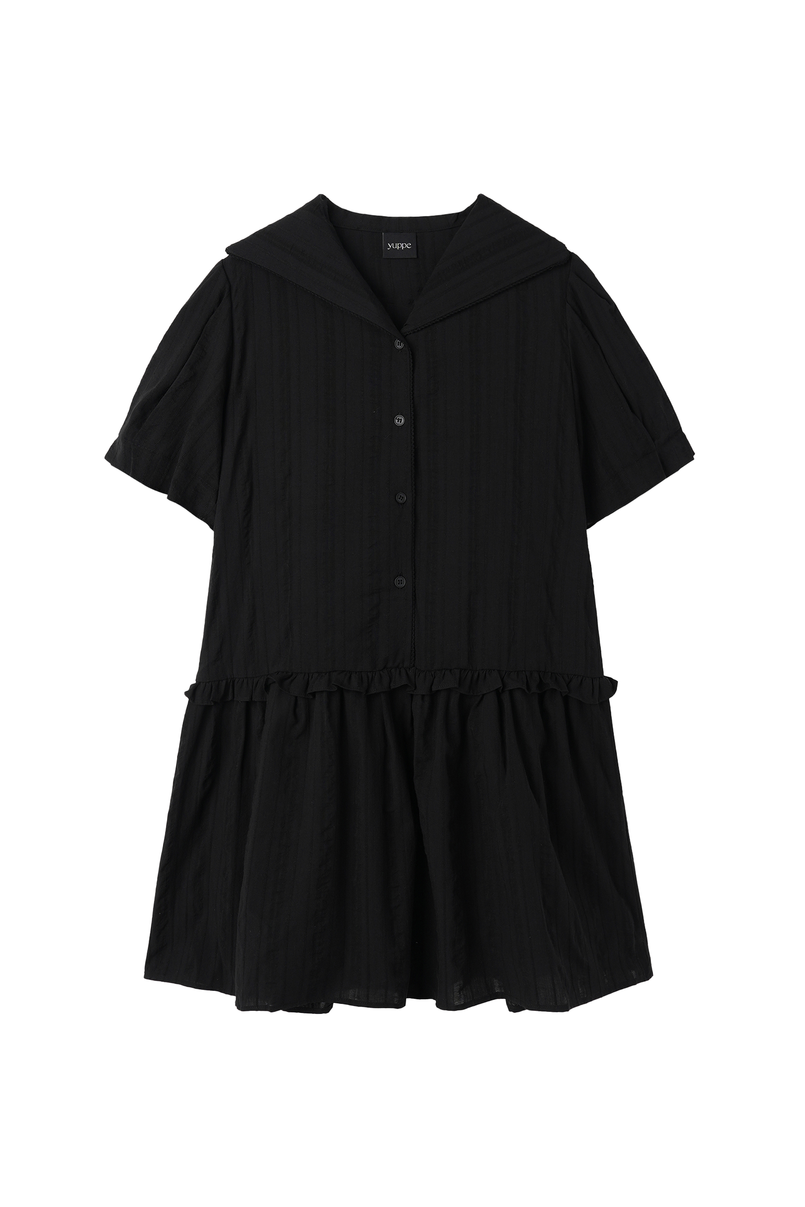 LACE COLLAR DRESS_BLACK
