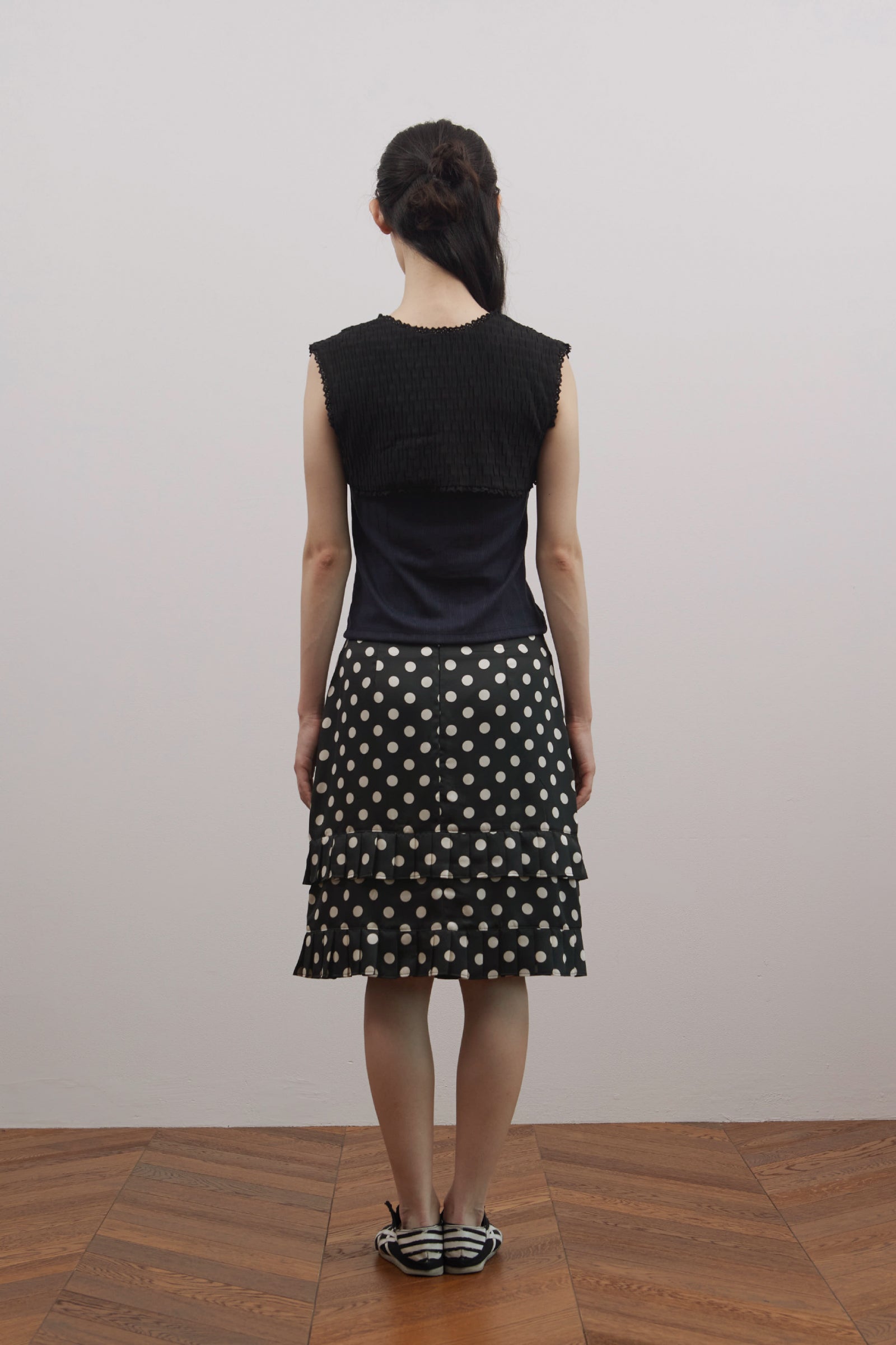 DOT PLEASTS SKIRT_BLACK