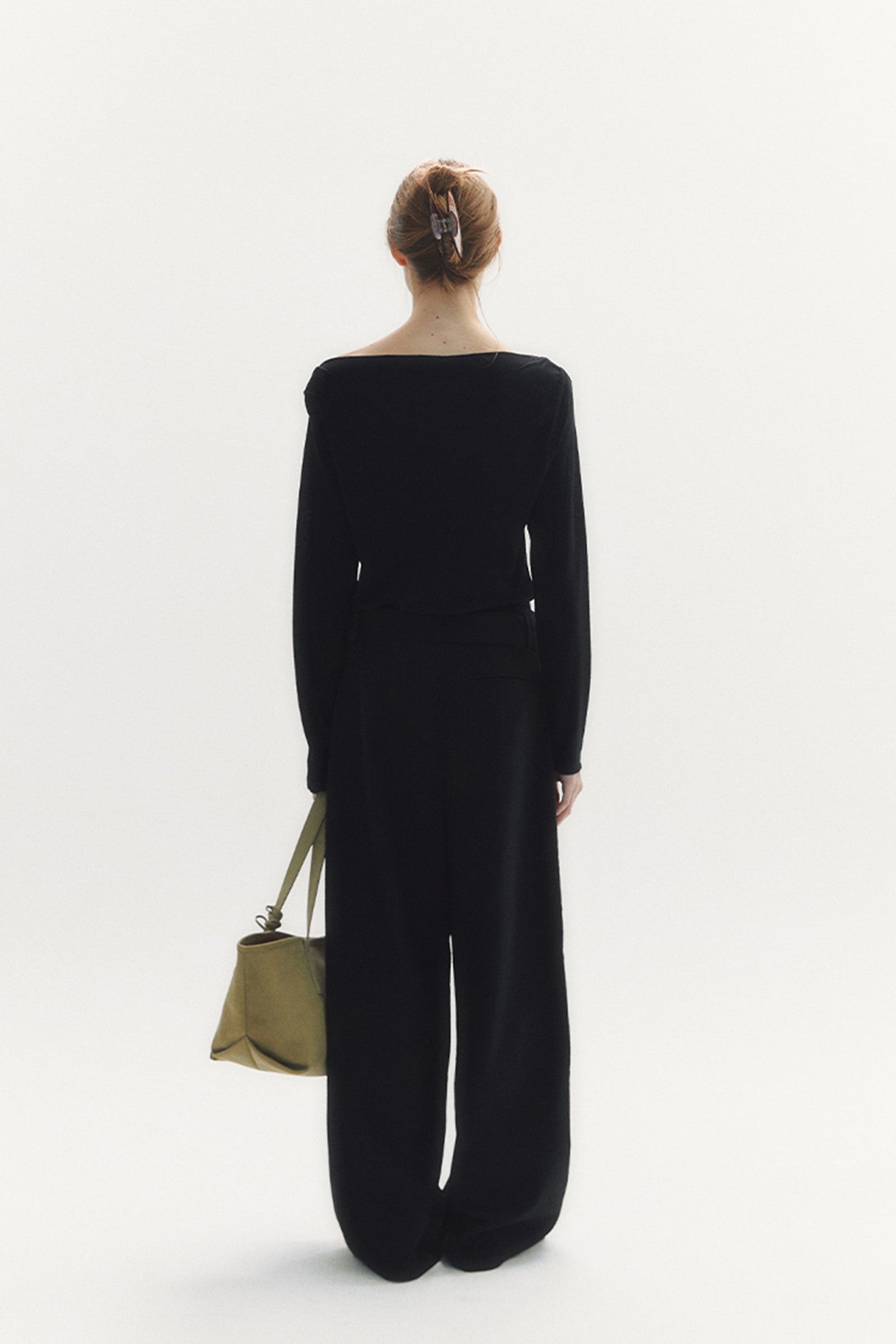 BOAT NECK KNIT_BLACK