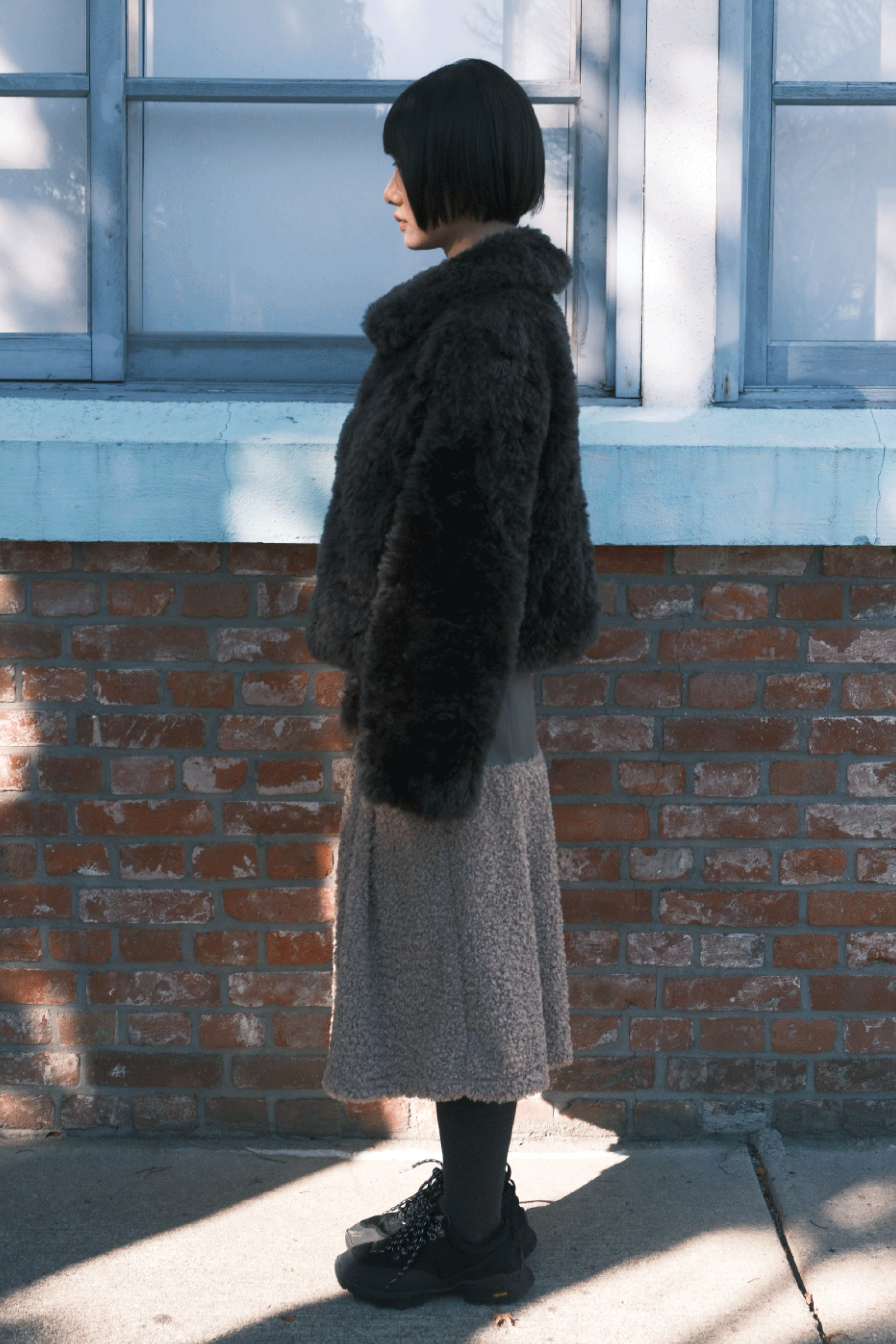 JUPE MIDI POLAIRE_BEIGE