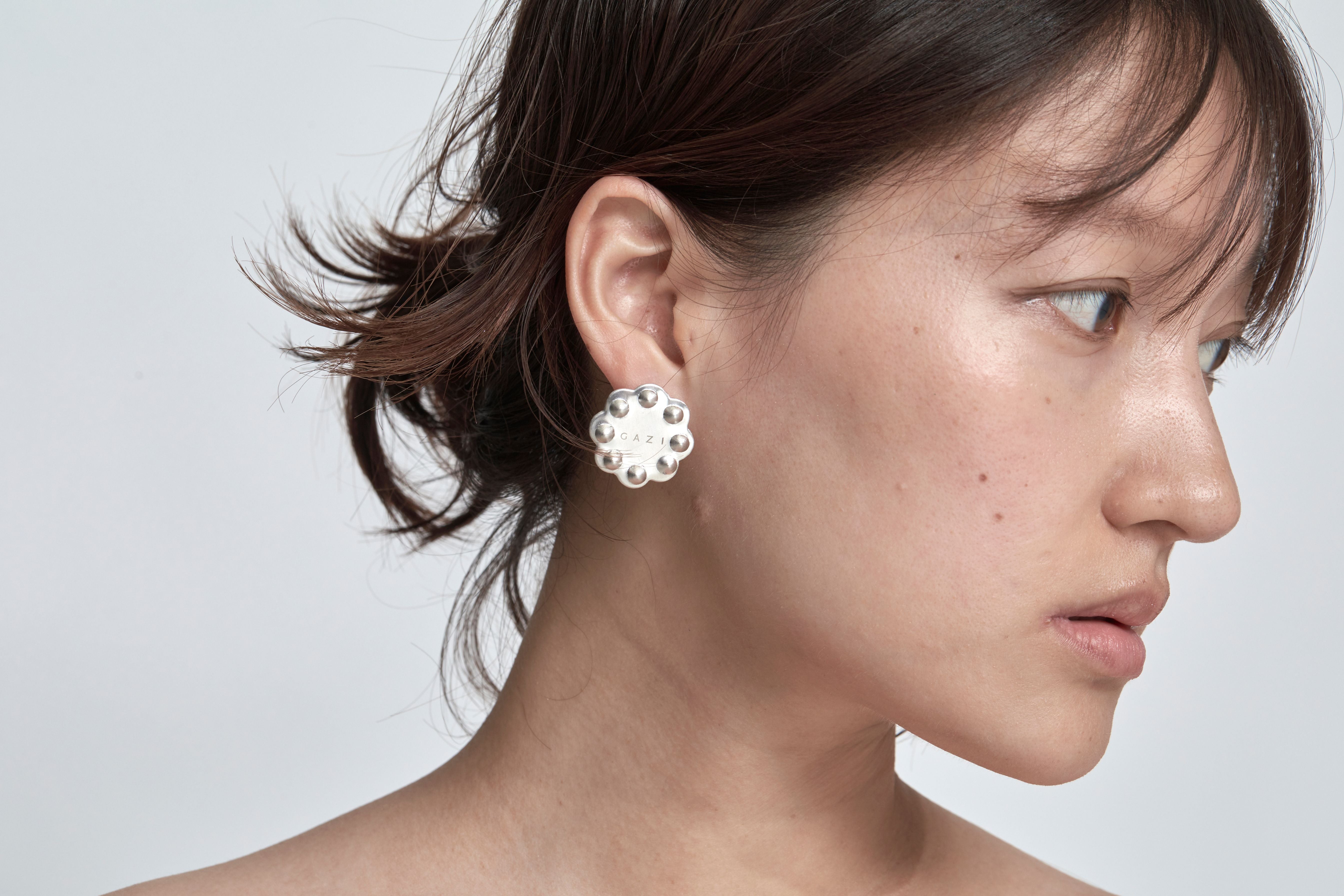 CHRYSANTHEMUM EARRINGS_SILVER