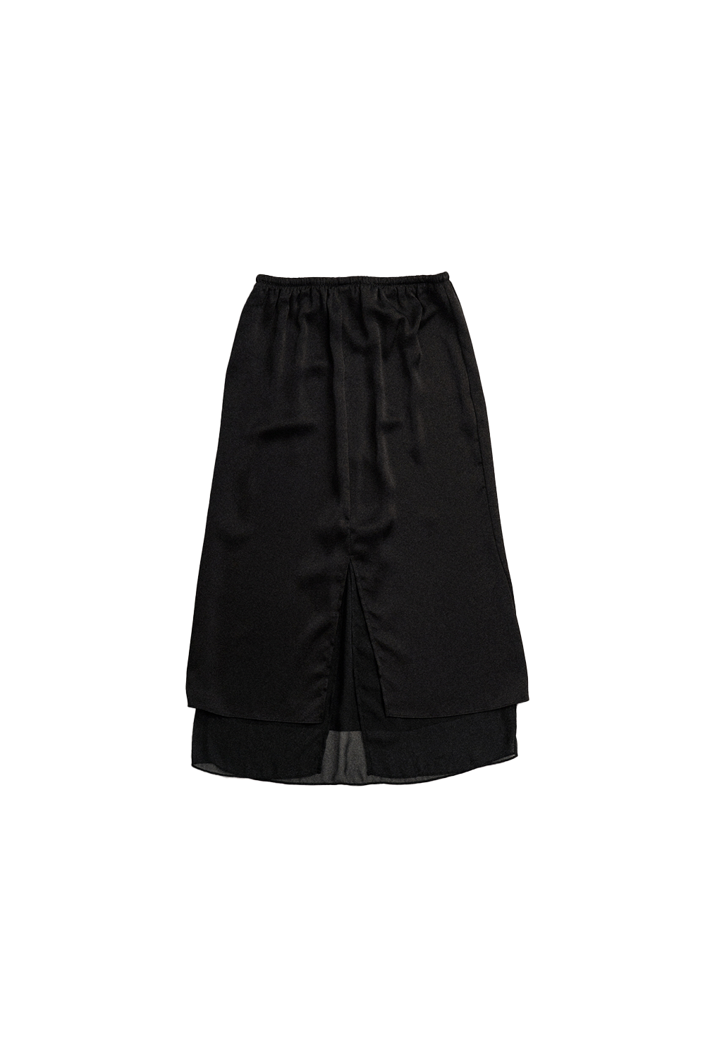 DOUBLE CHIFFON SKIRT_BLACK