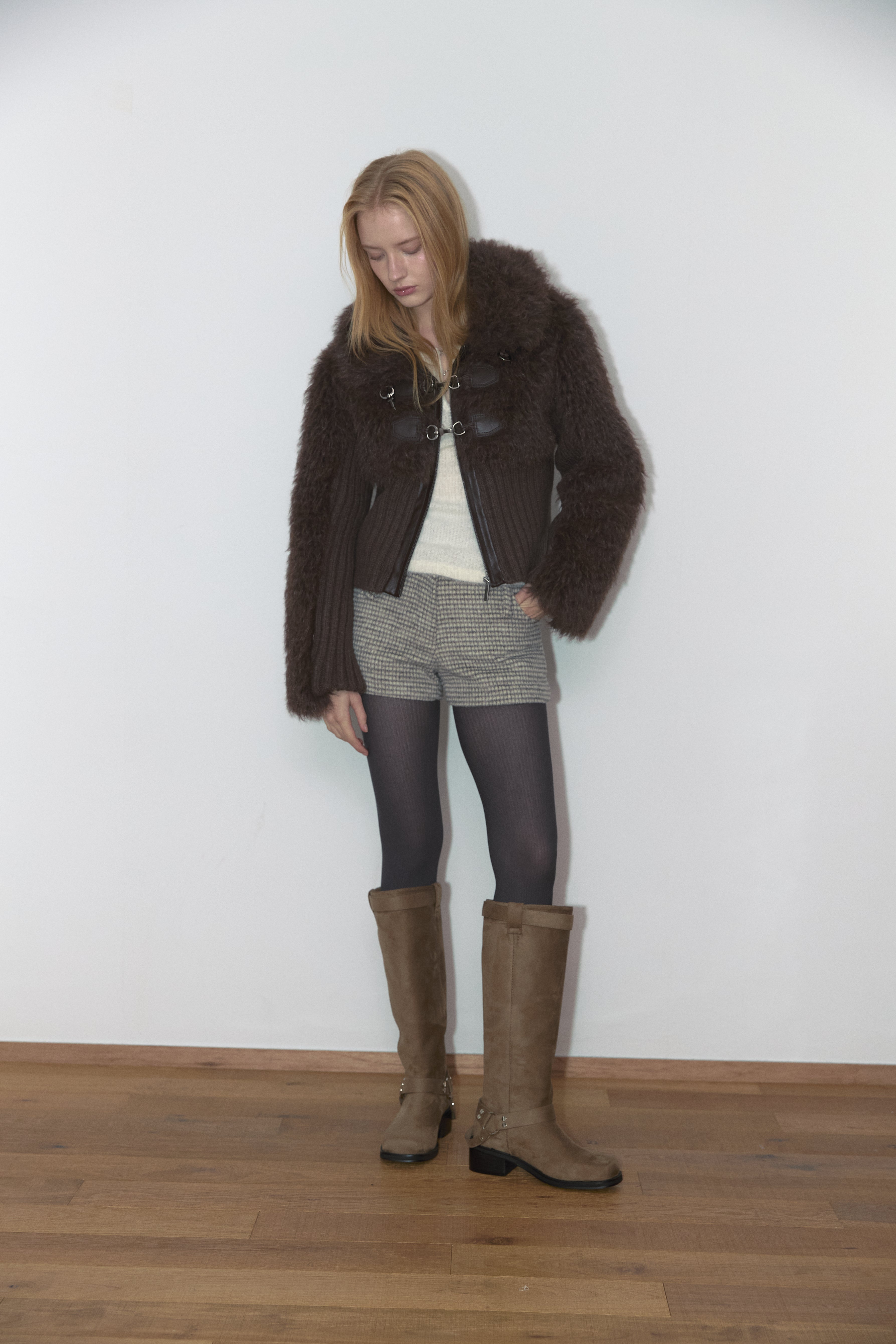 KNIT FUR MIX MUSTANG_BROWN