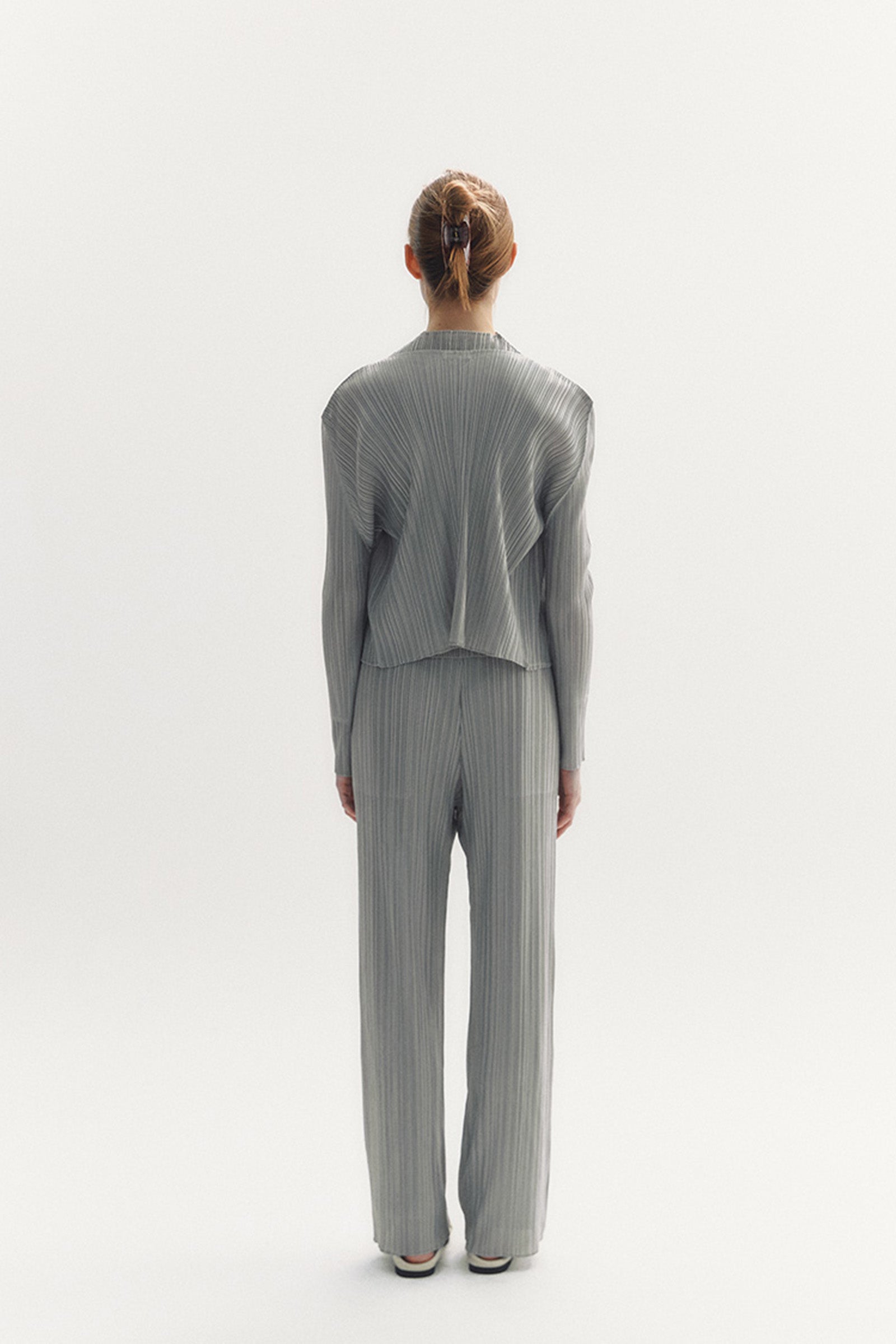 MODERN PLEATS PANTS_GREY