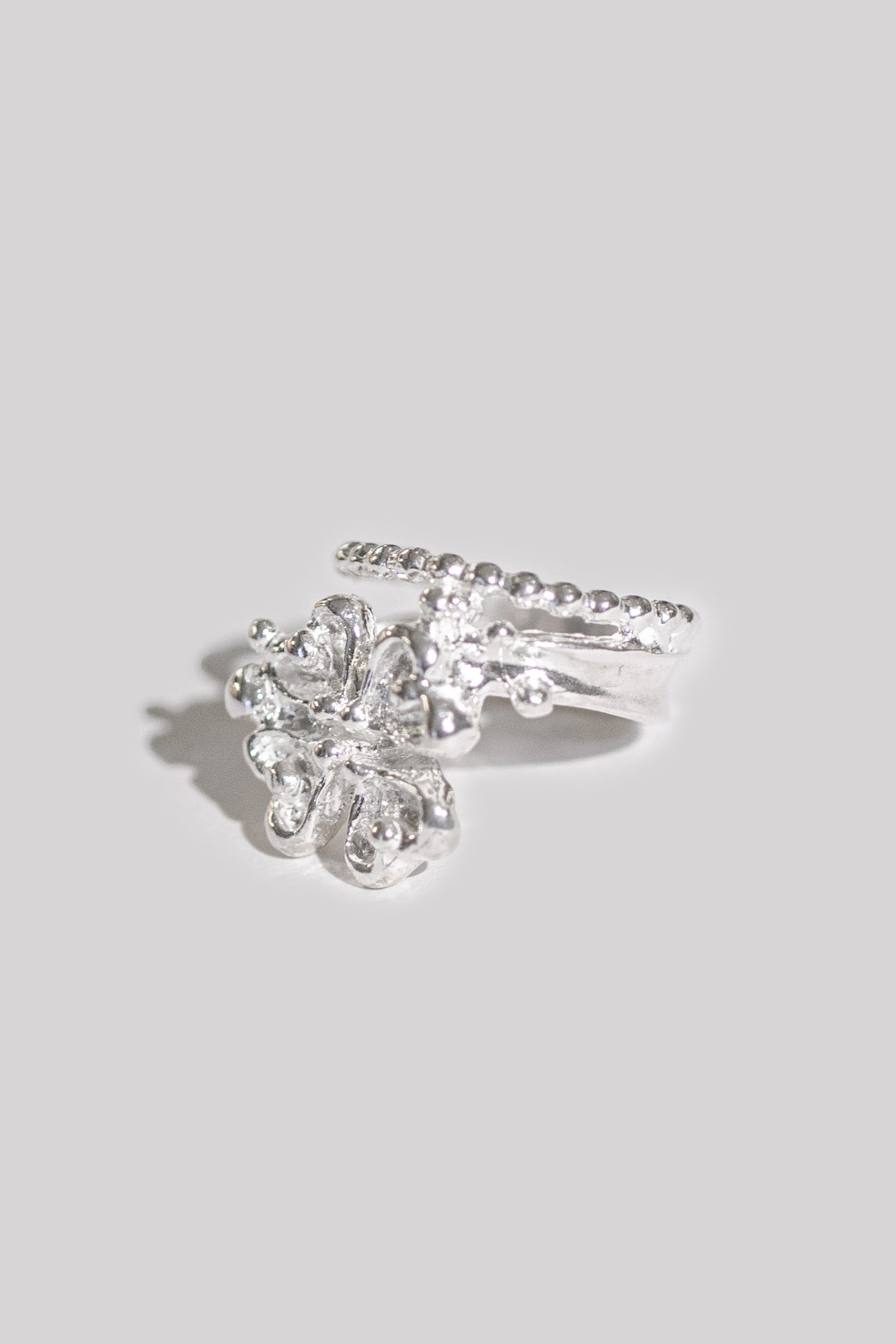 25SS LUCK LEAF RING_ARGENT