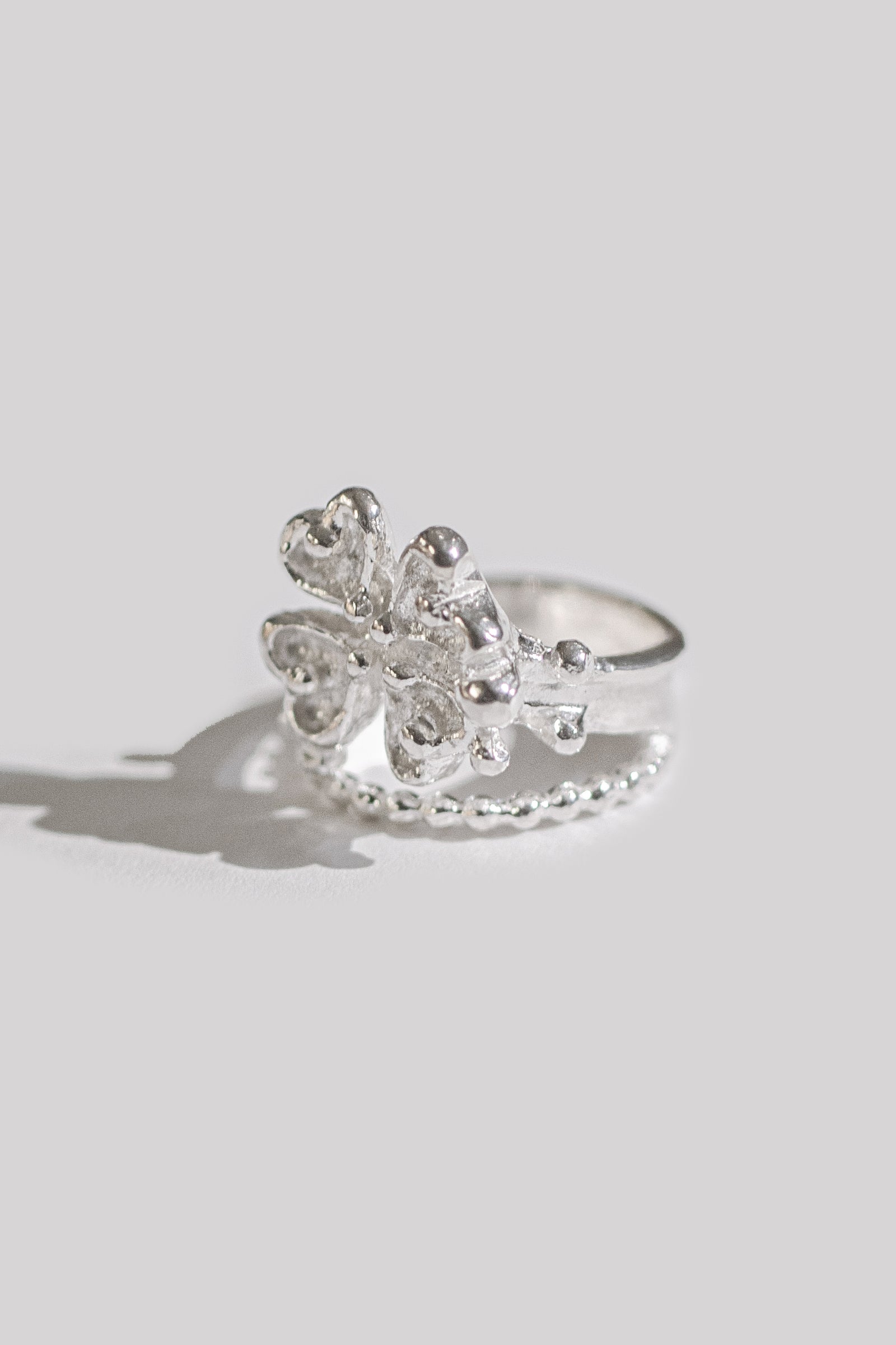 25SS LUCK LEAF RING_ARGENT