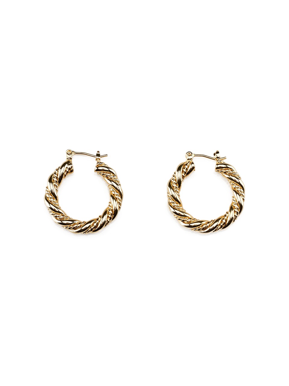 TWIST RING EARRINGS_GOLD