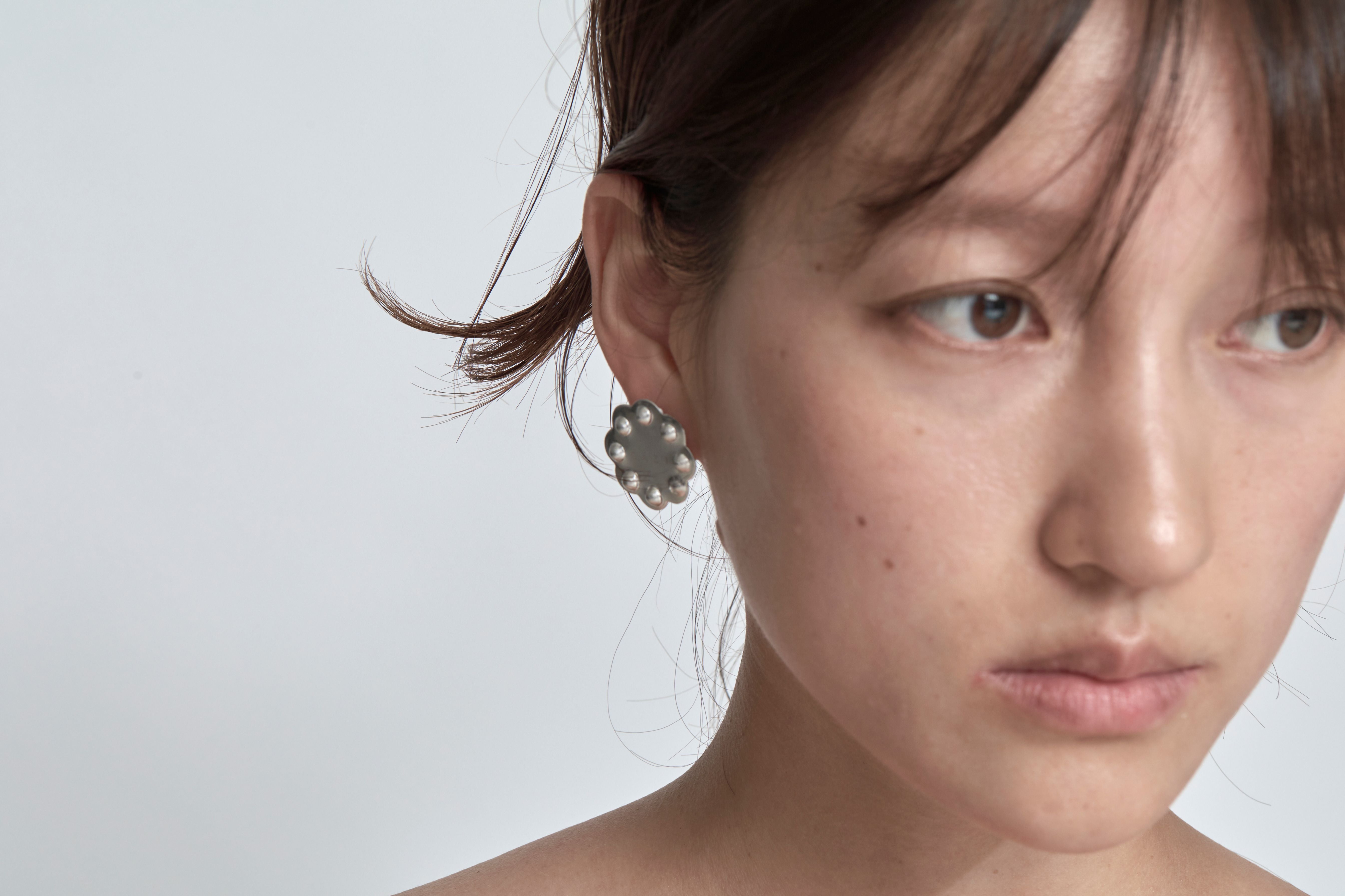 CHRYSANTHEMUM EARRINGS_SILVER