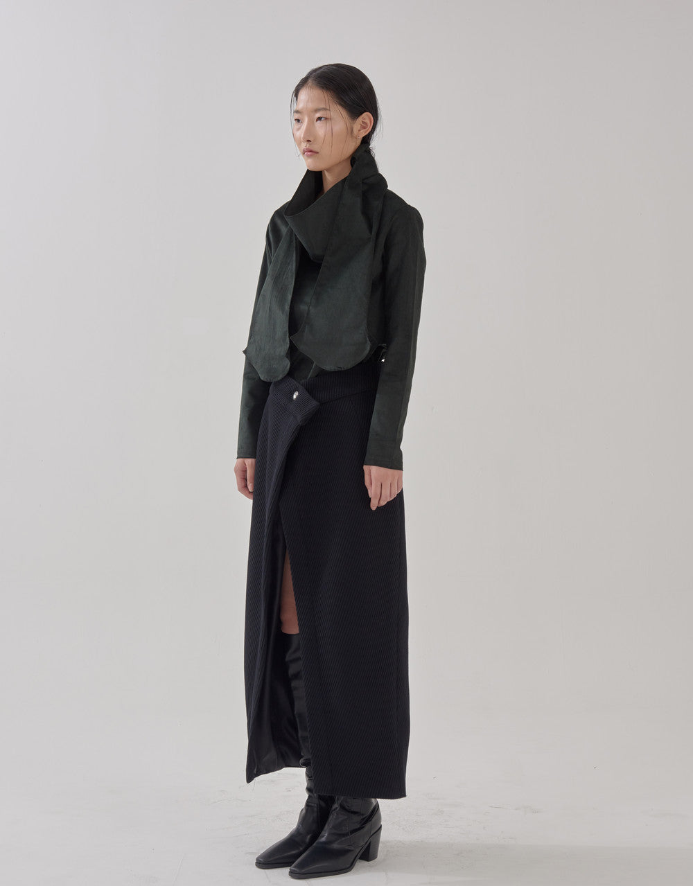 YEOMIM LAYERED SKIRT_BLACK