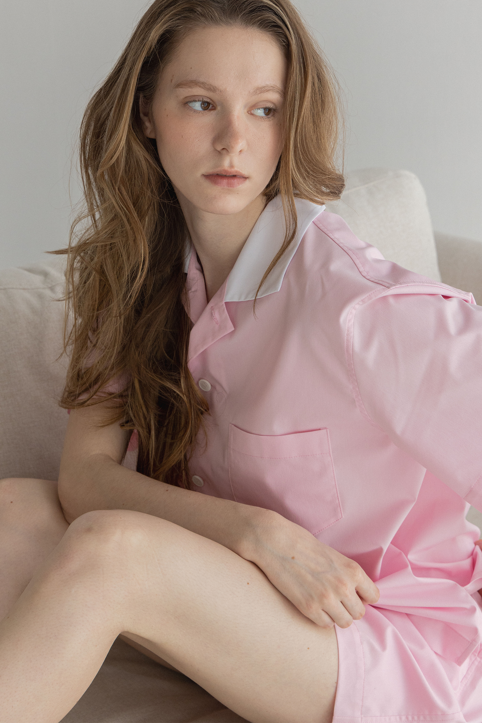 PINK MOOD PAJAMAS SET UP_PINK