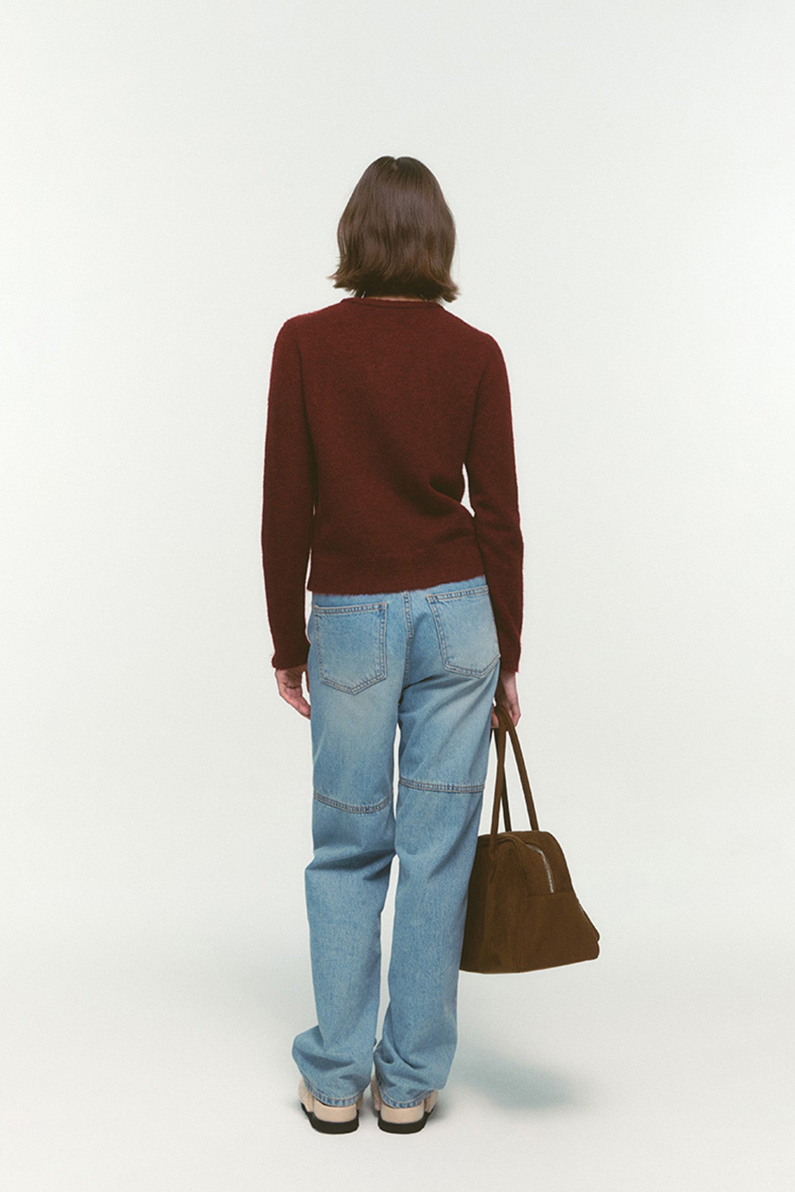 WOOL BLENDED CARDIGAN_RED