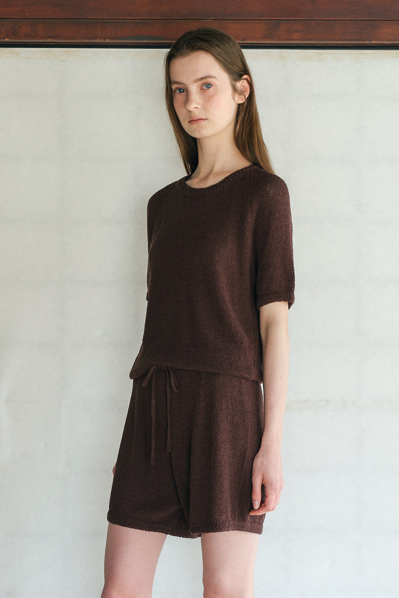HARRIETTE KNIT TOP_MARRON