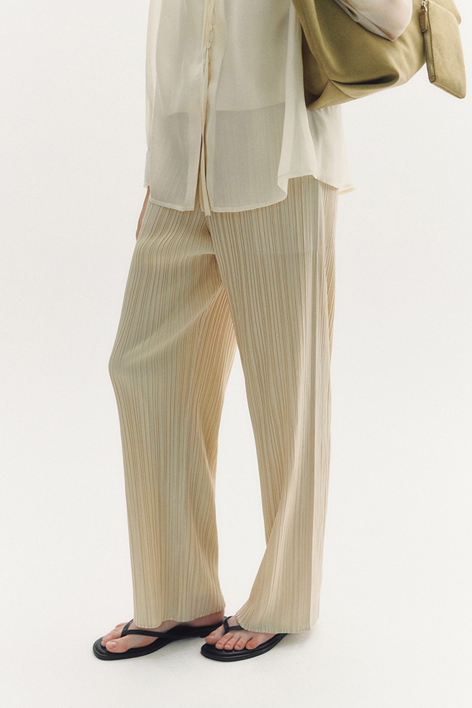 MODERN PLEATS PANTS_BEIGE