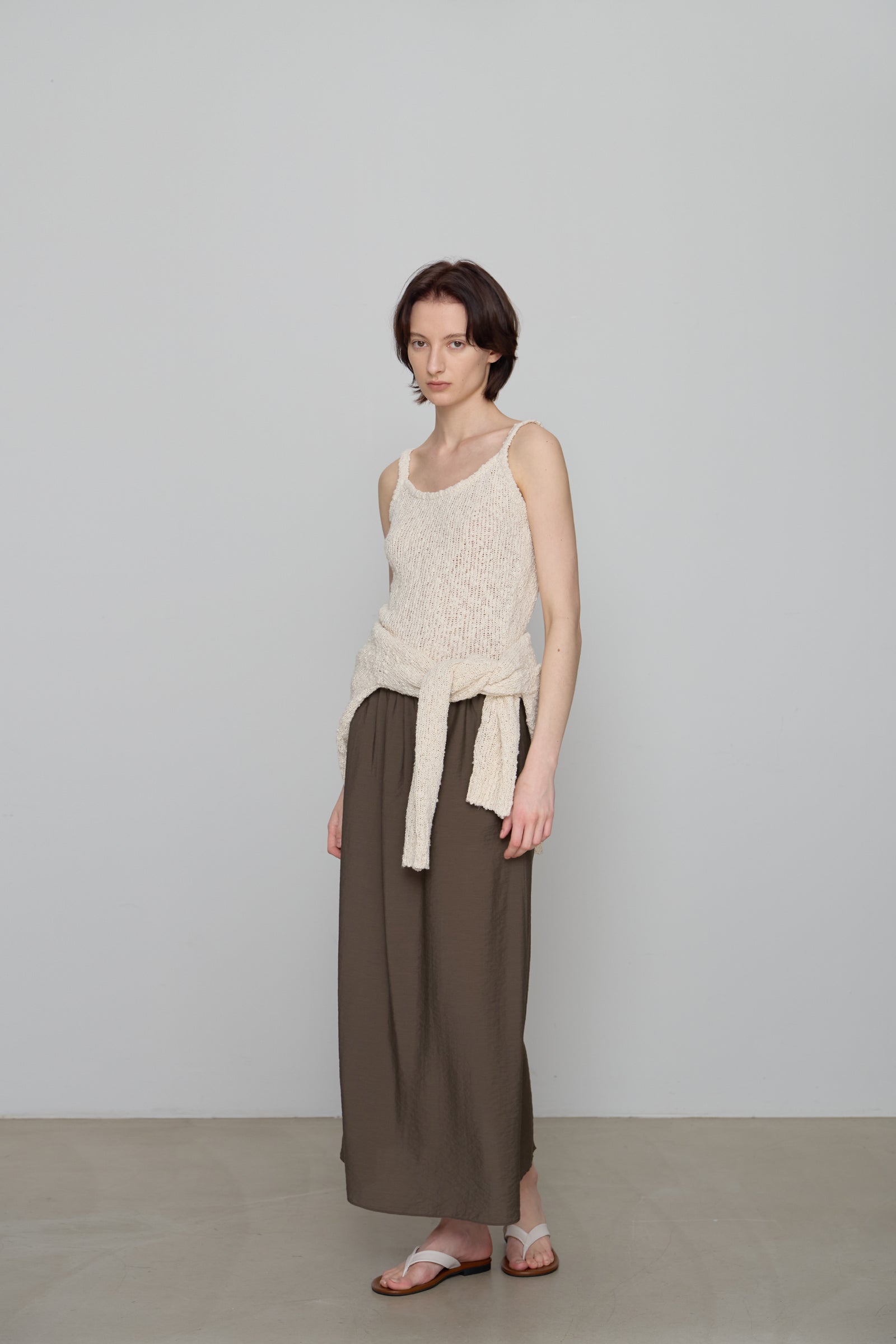 JUPE LONGUE TRANSPARENTE_MARRON