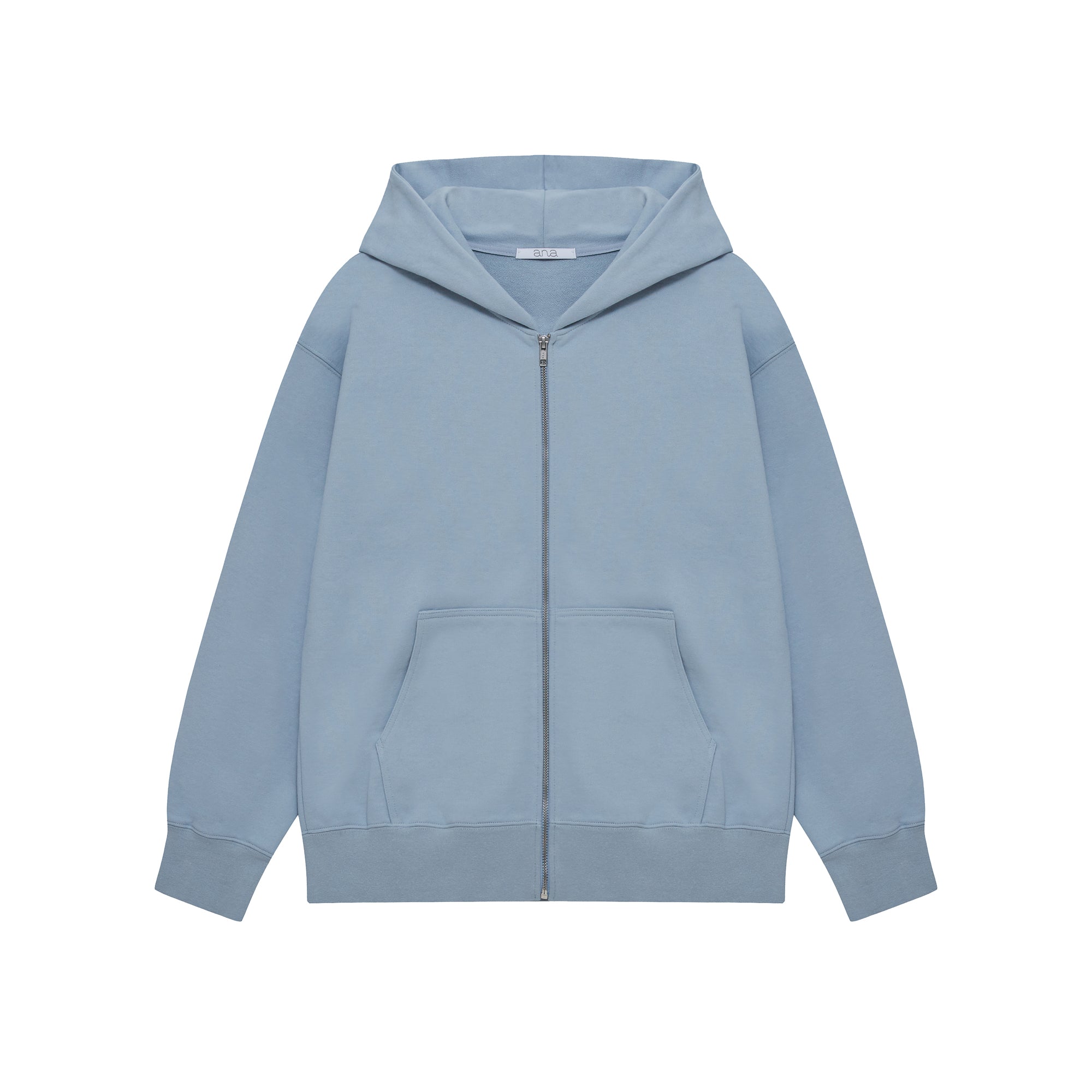VINTAGE TERRY HOOD ZIPPER_LIGHT BLUE