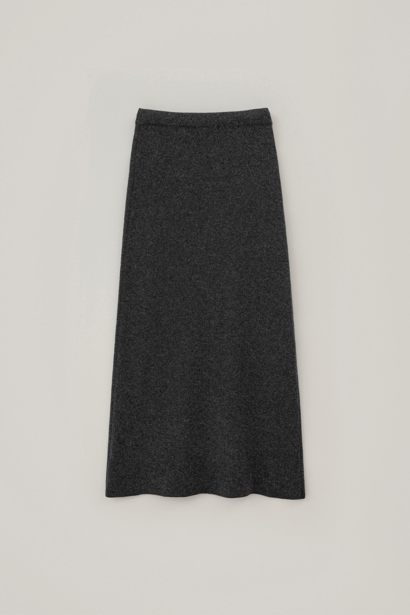 DAS WOOL KNIT SKIRT_CHARCOAL