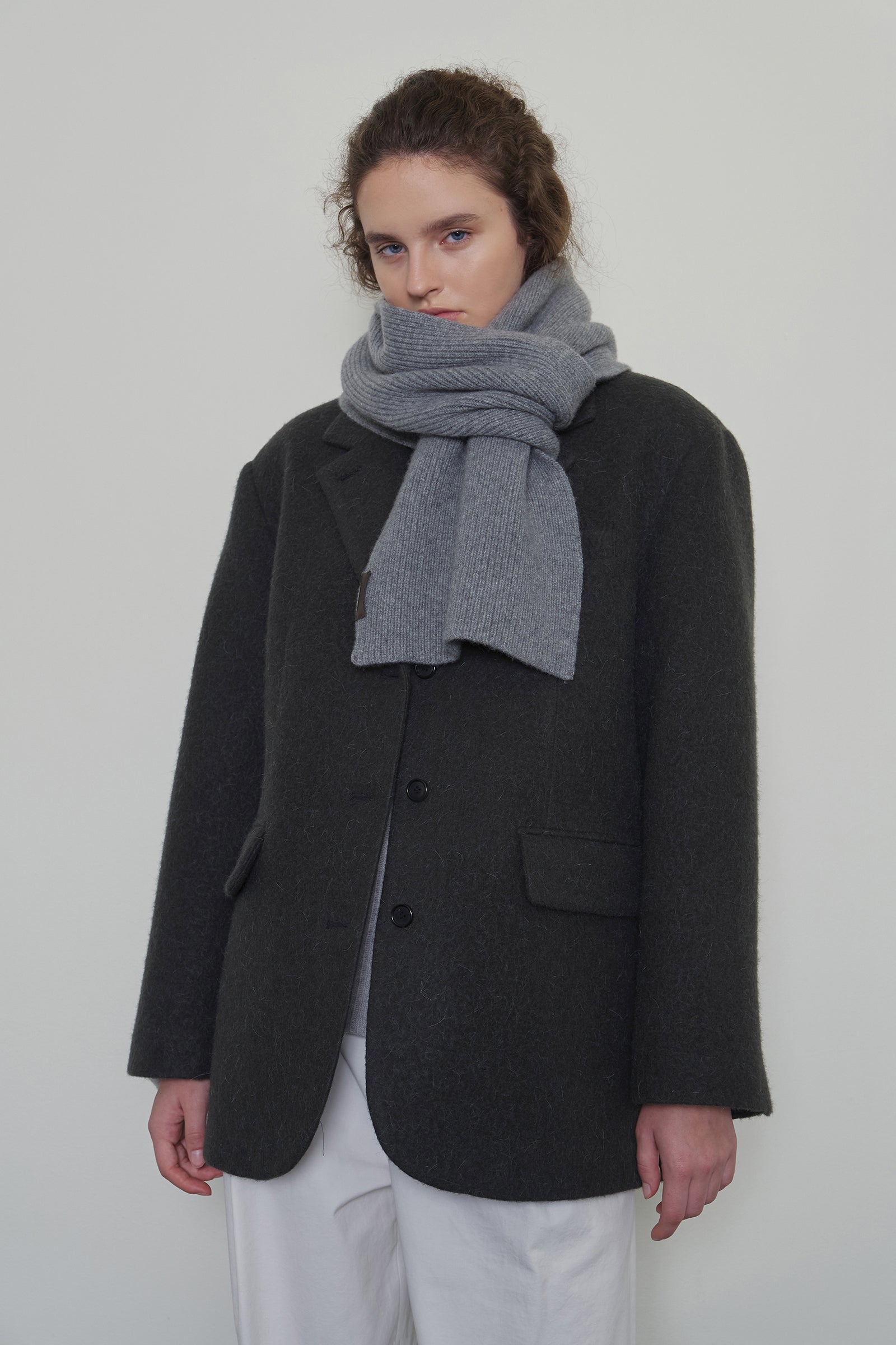 BASIC WOOL SCARF_GREY