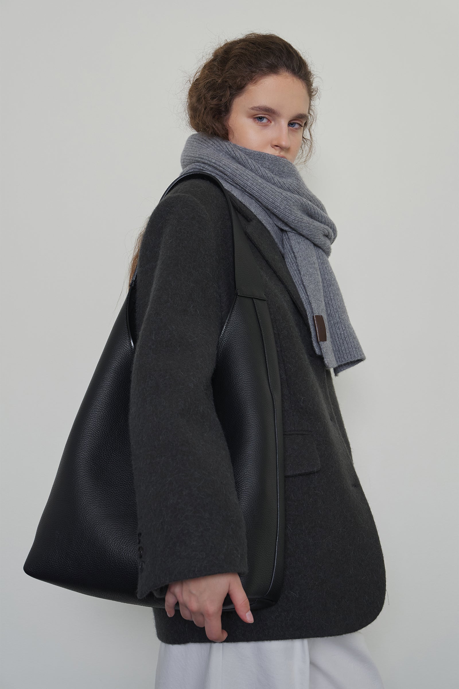 BASIC WOOL SCARF_GREY