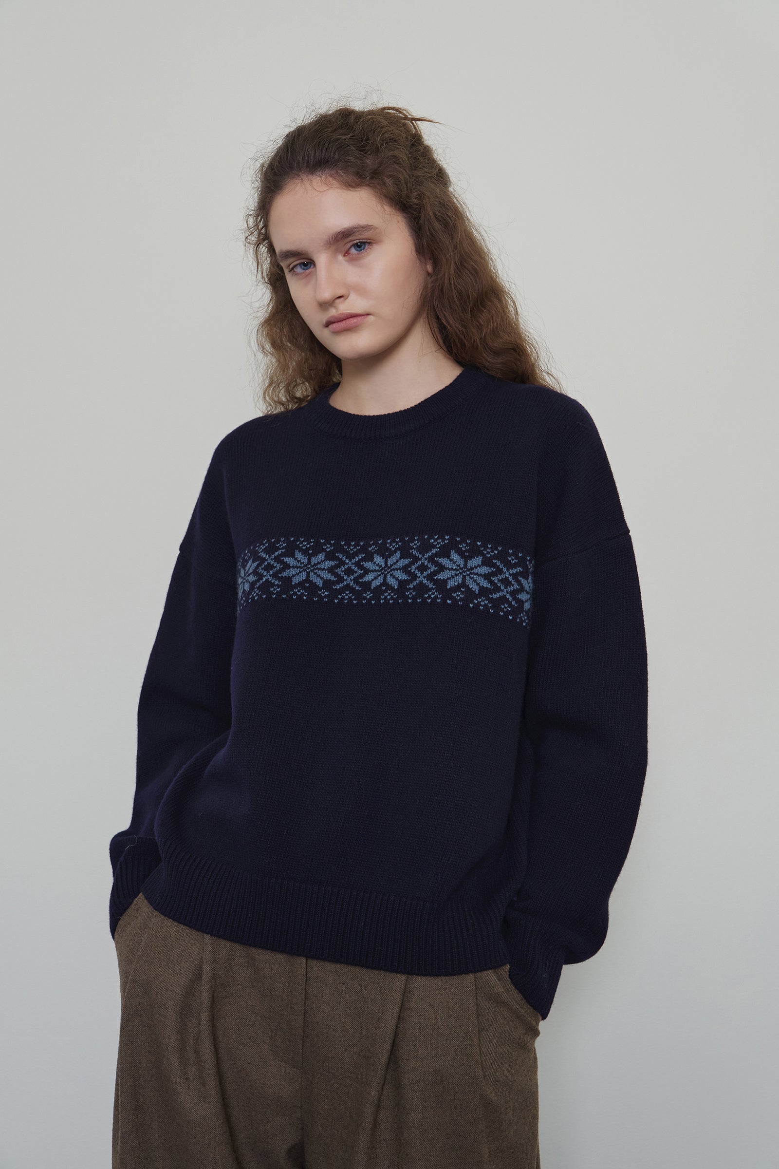 NORDIC WOOL KNIT_NAVY