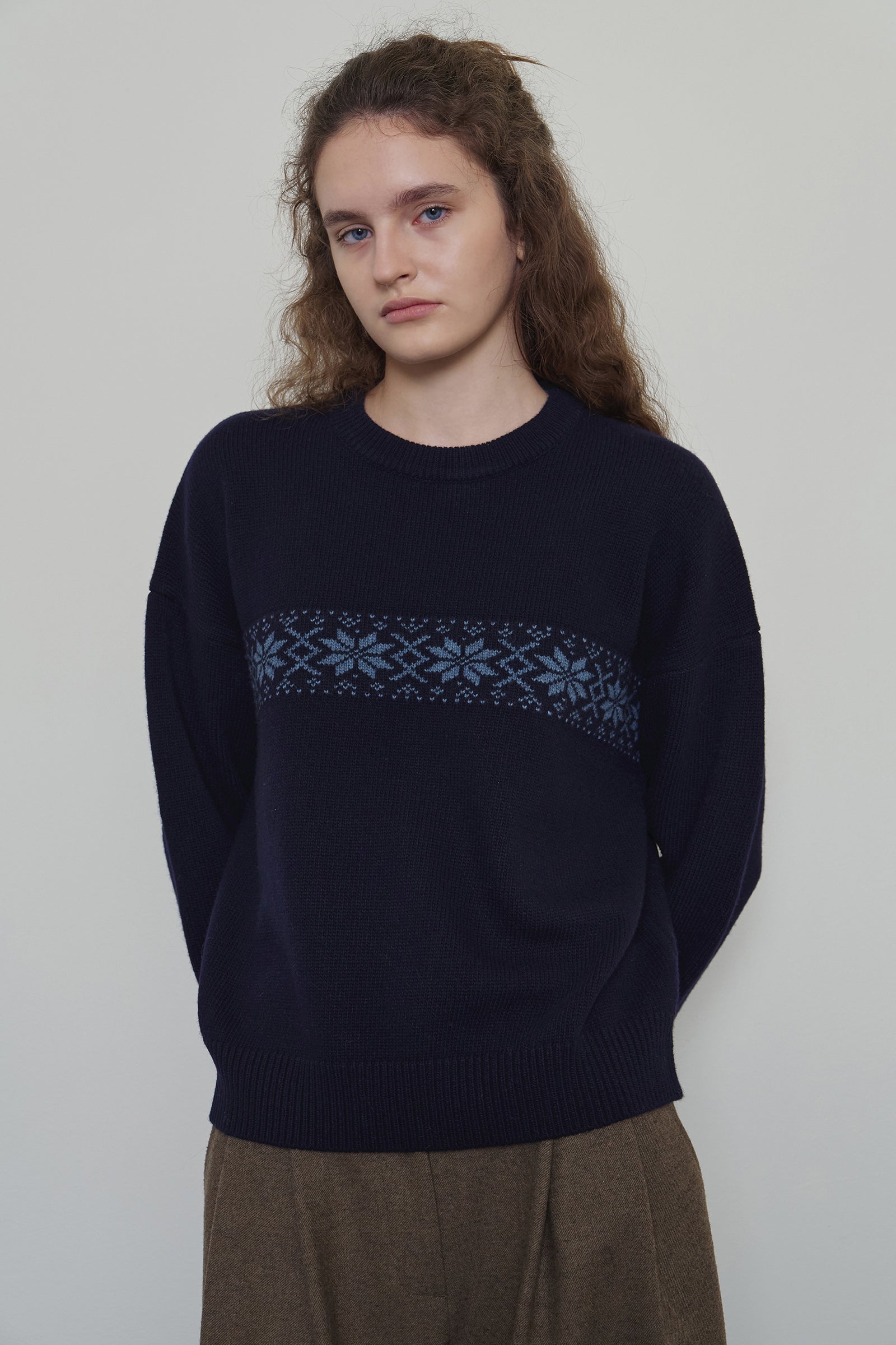 NORDIC WOOL KNIT_NAVY