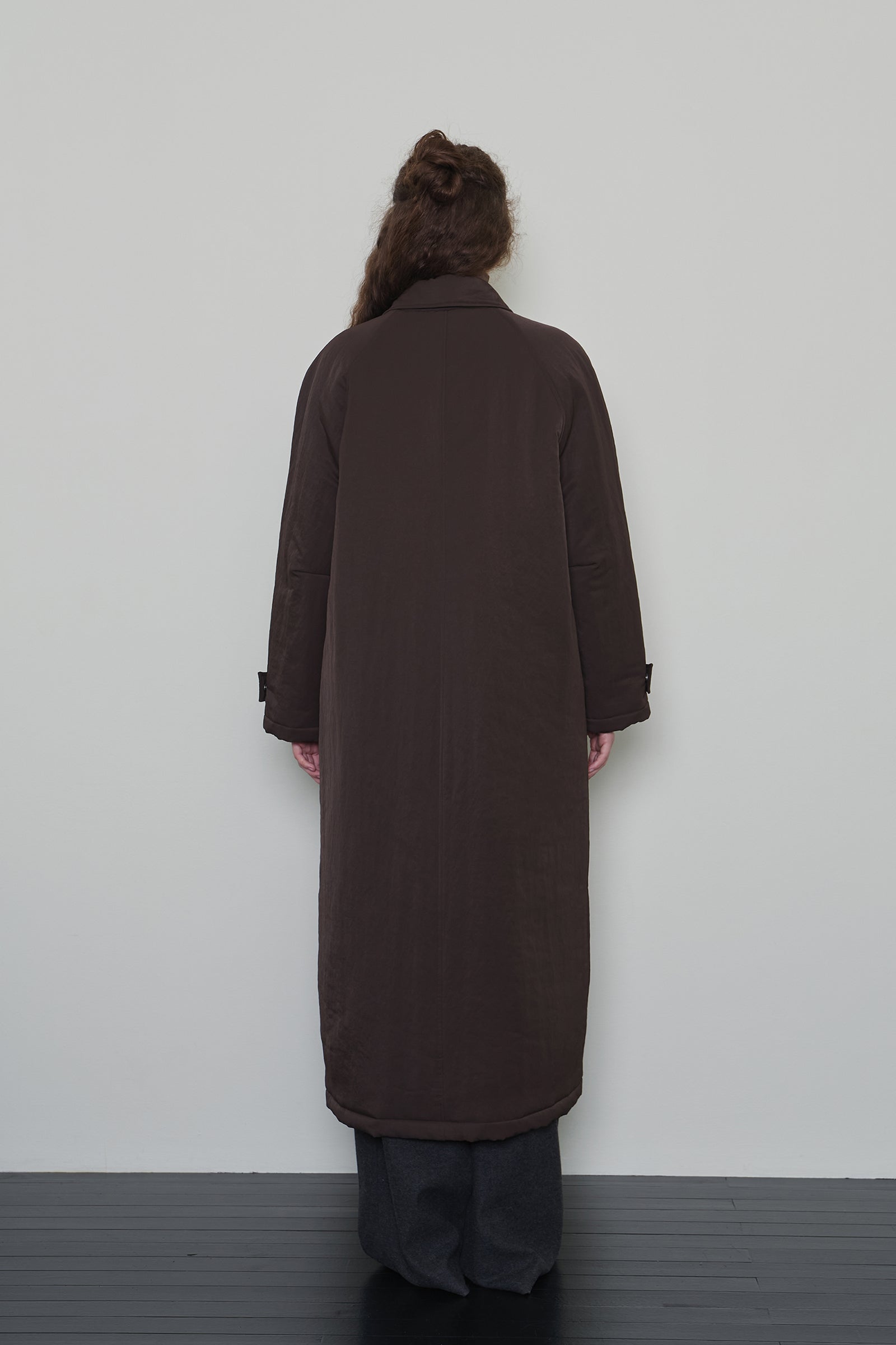 PADDED BALMACAAN COAT_DARK BROWN