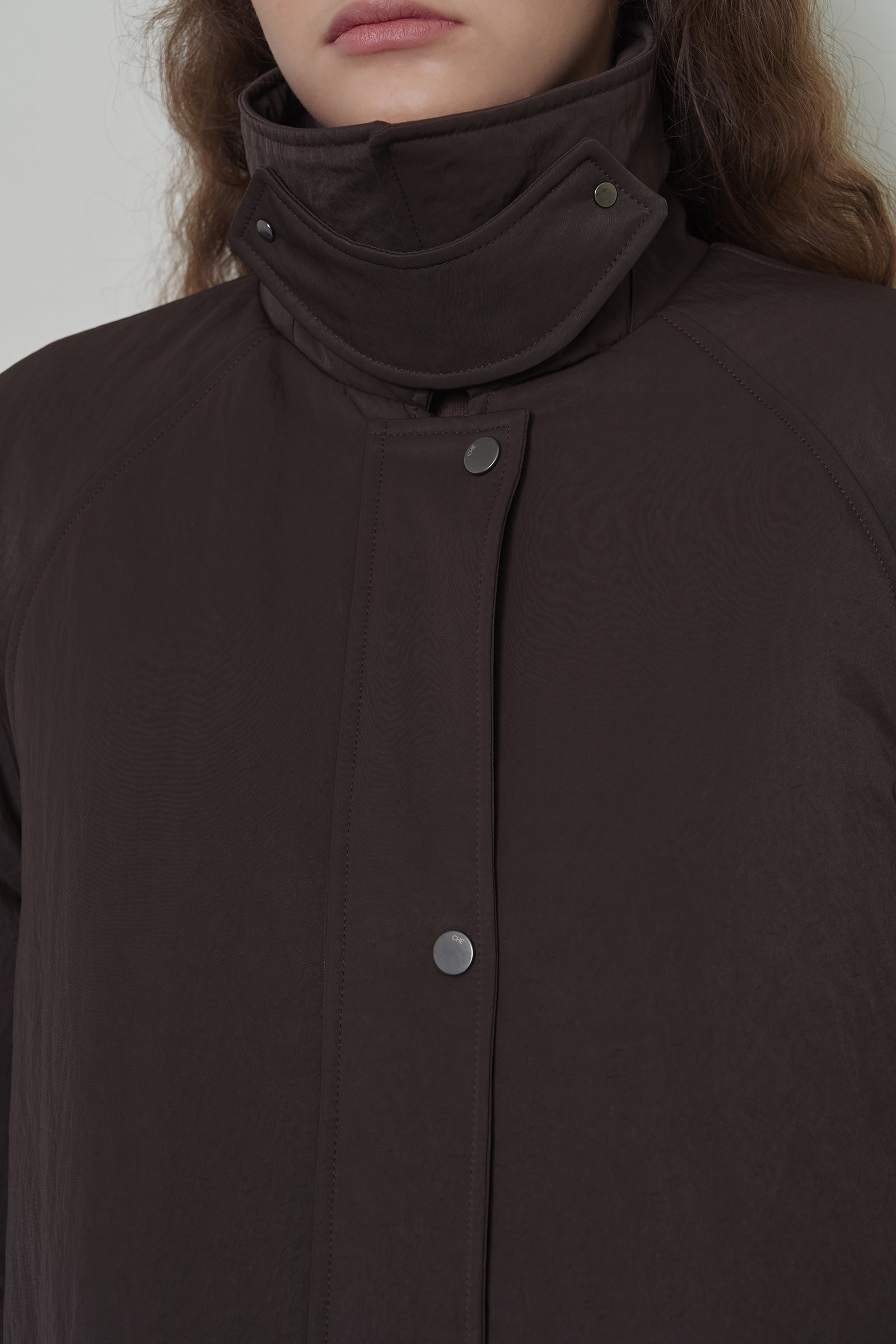 PADDED BALMACAAN COAT_DARK BROWN