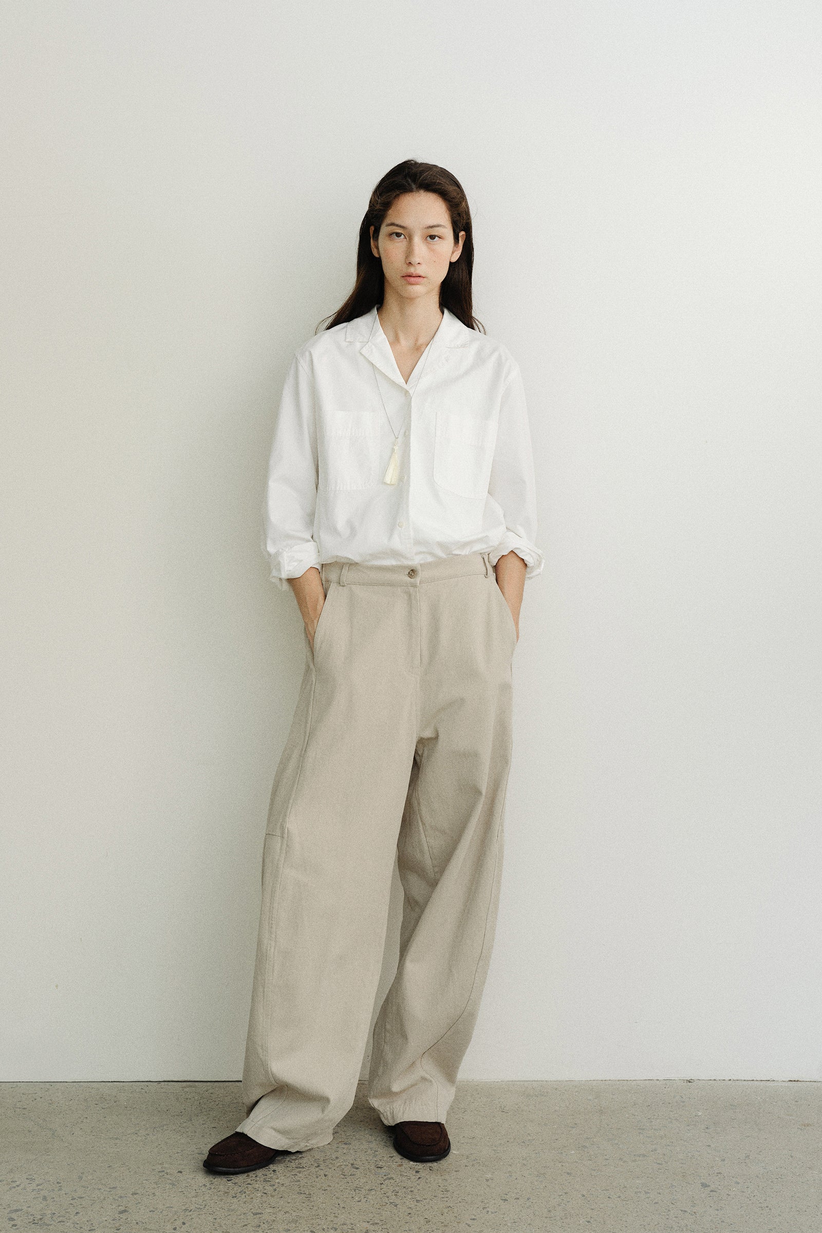 PANTALON EN SUÉDINE ANDY_BEIGE