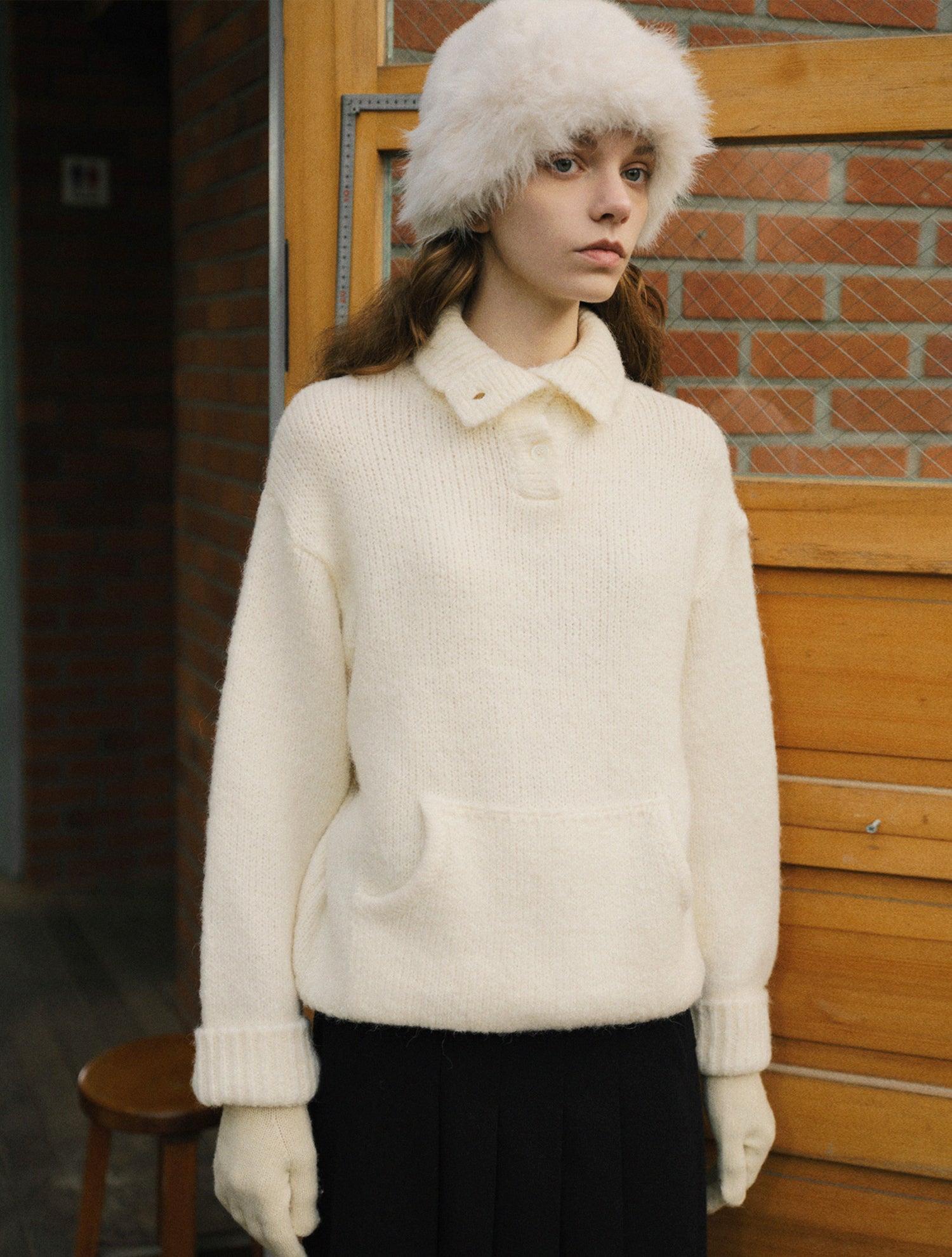 ALPACA BENNY KNIT_IVORY