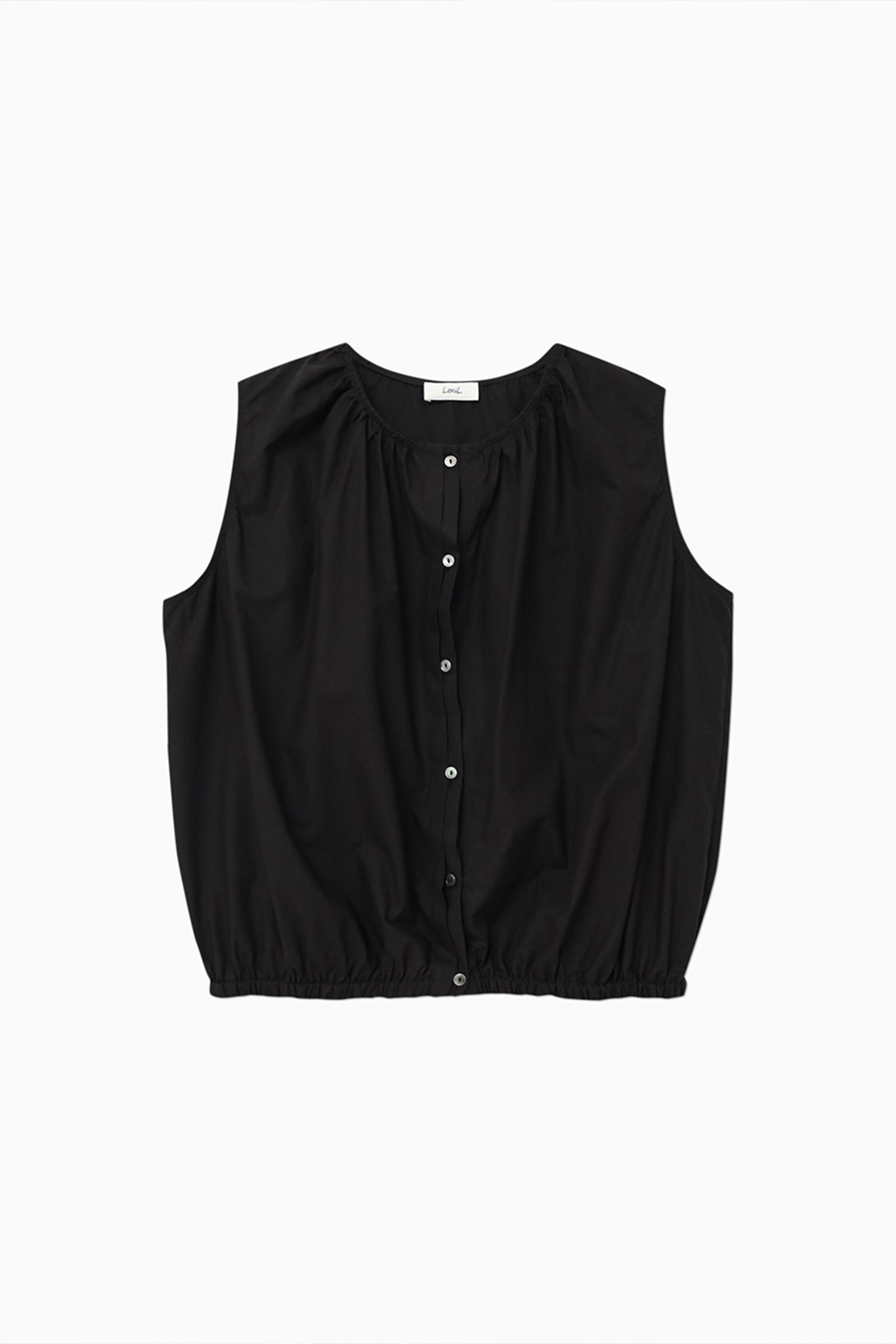 ZOEY SHIRRING SLEEVELESS_NOIR
