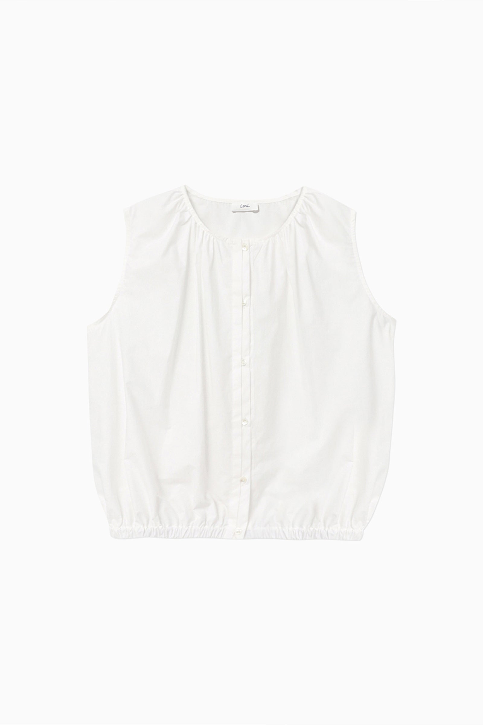 ZOEY SHIRRING SLEEVELESS_IVOIRE