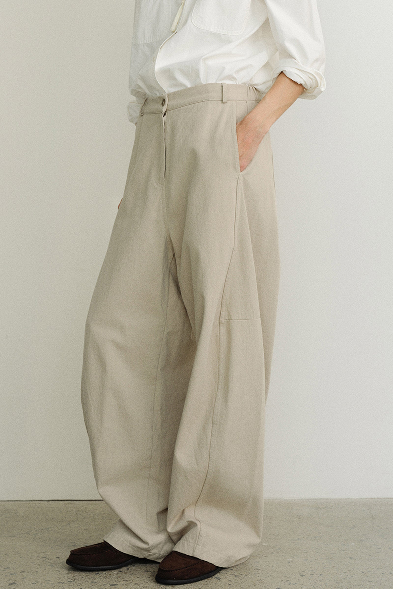 PANTALON EN SUÉDINE ANDY_BEIGE