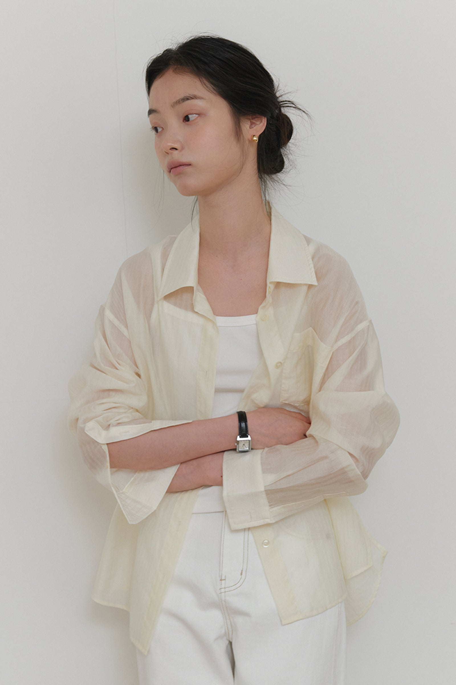 FLOW BACK SHIRT_CREAM