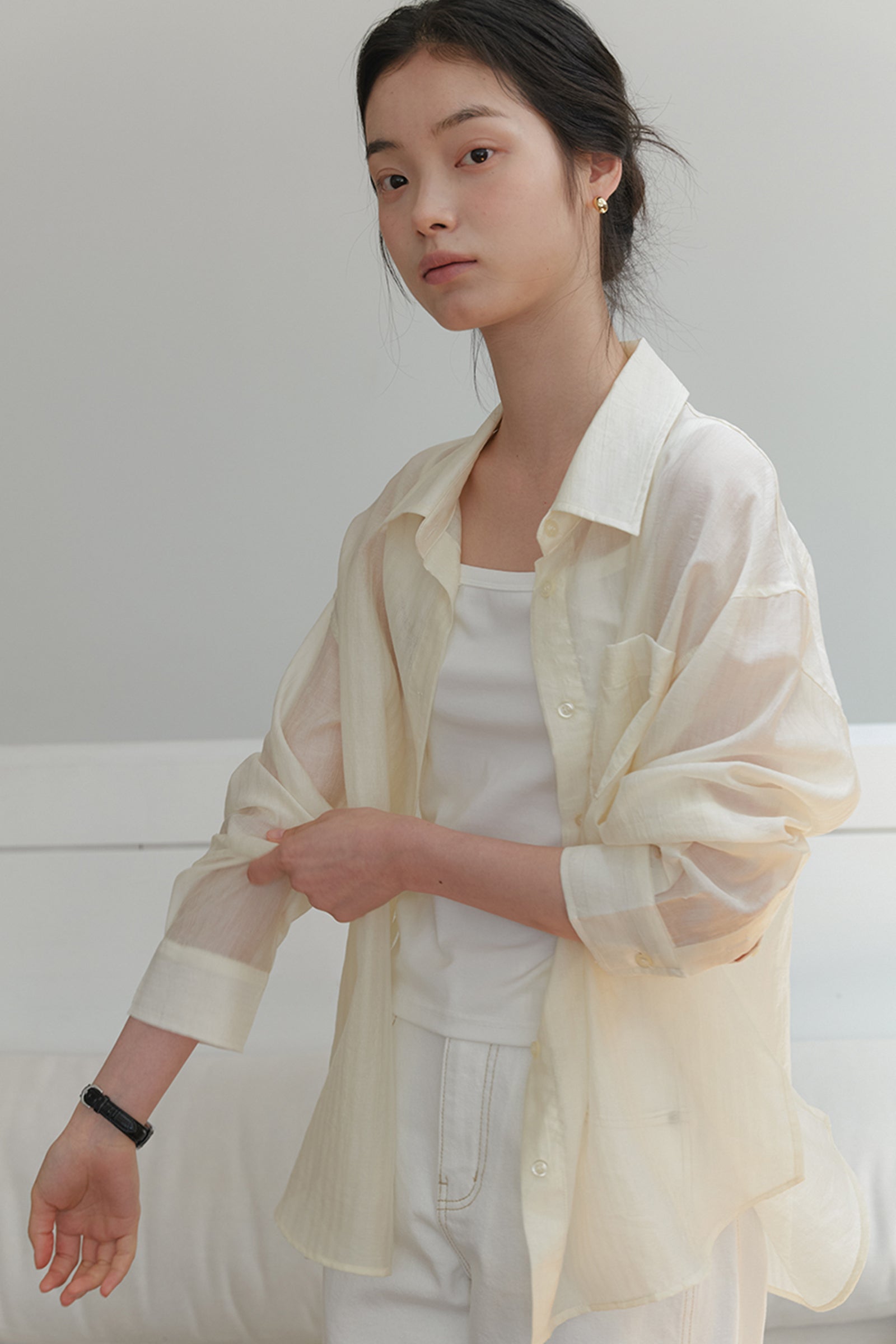 FLOW BACK SHIRT_CREAM