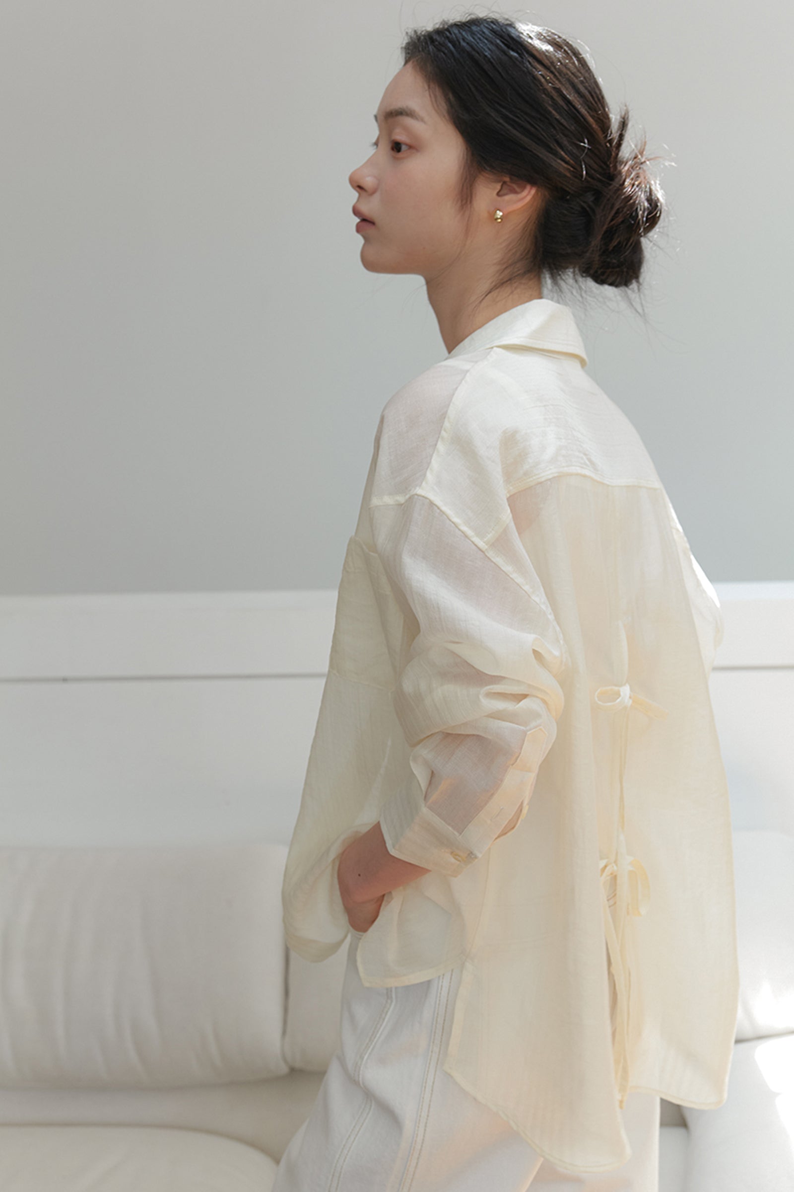 FLOW BACK SHIRT_CREAM