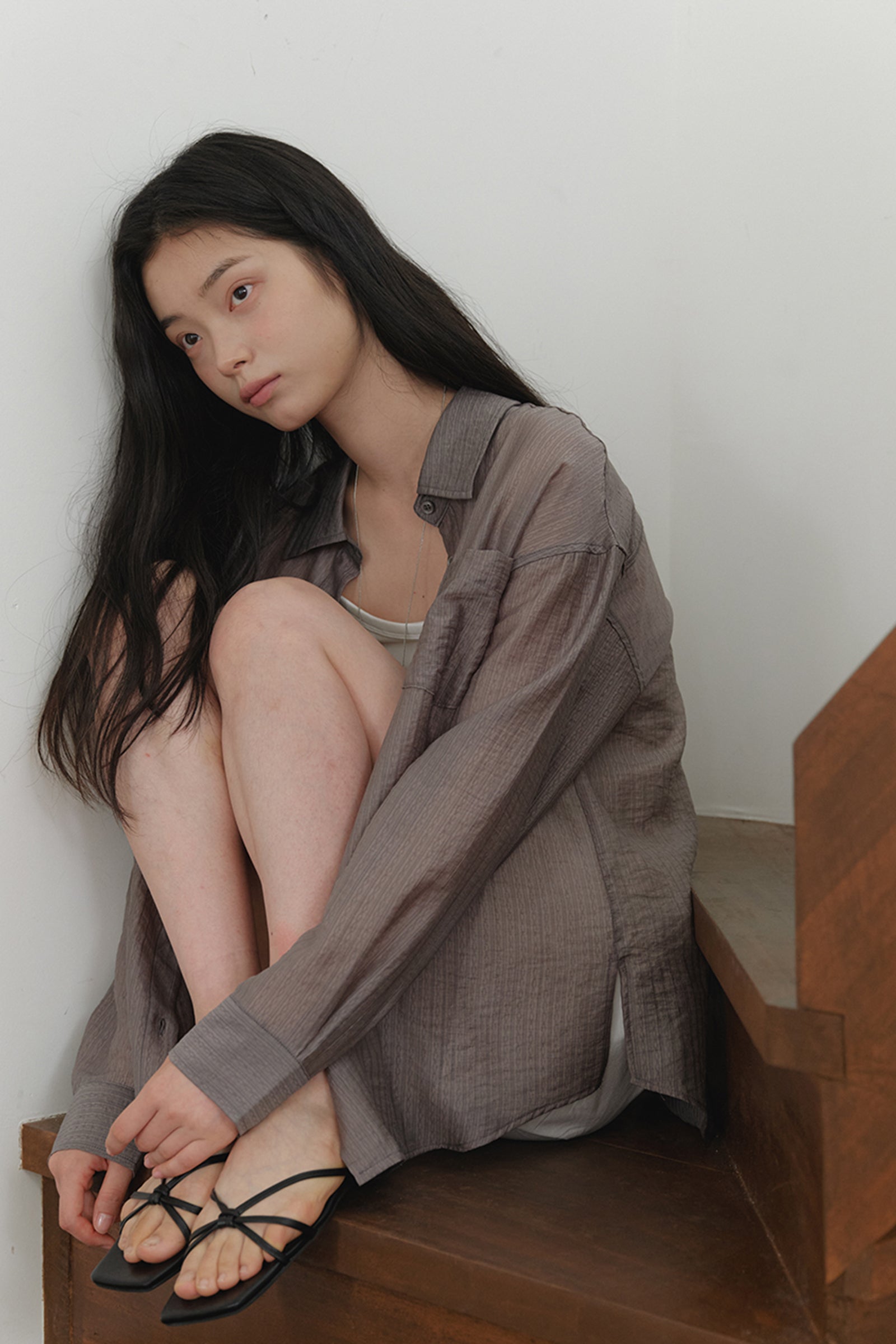 FLOW BACK SHIRT_CHARCOAL