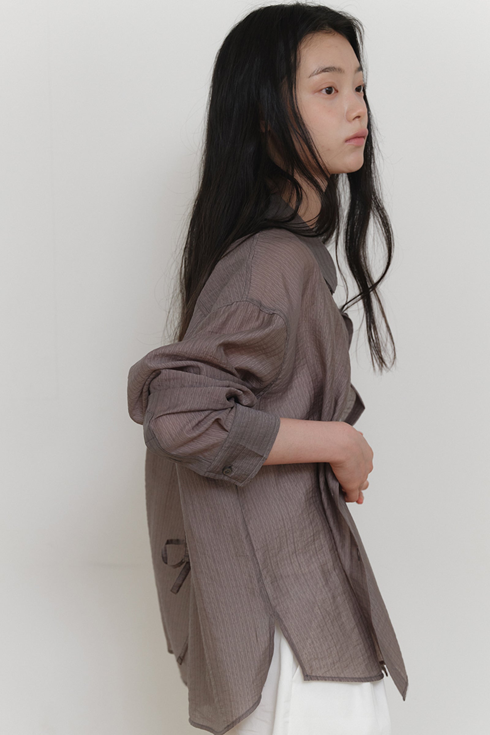 FLOW BACK SHIRT_CHARCOAL