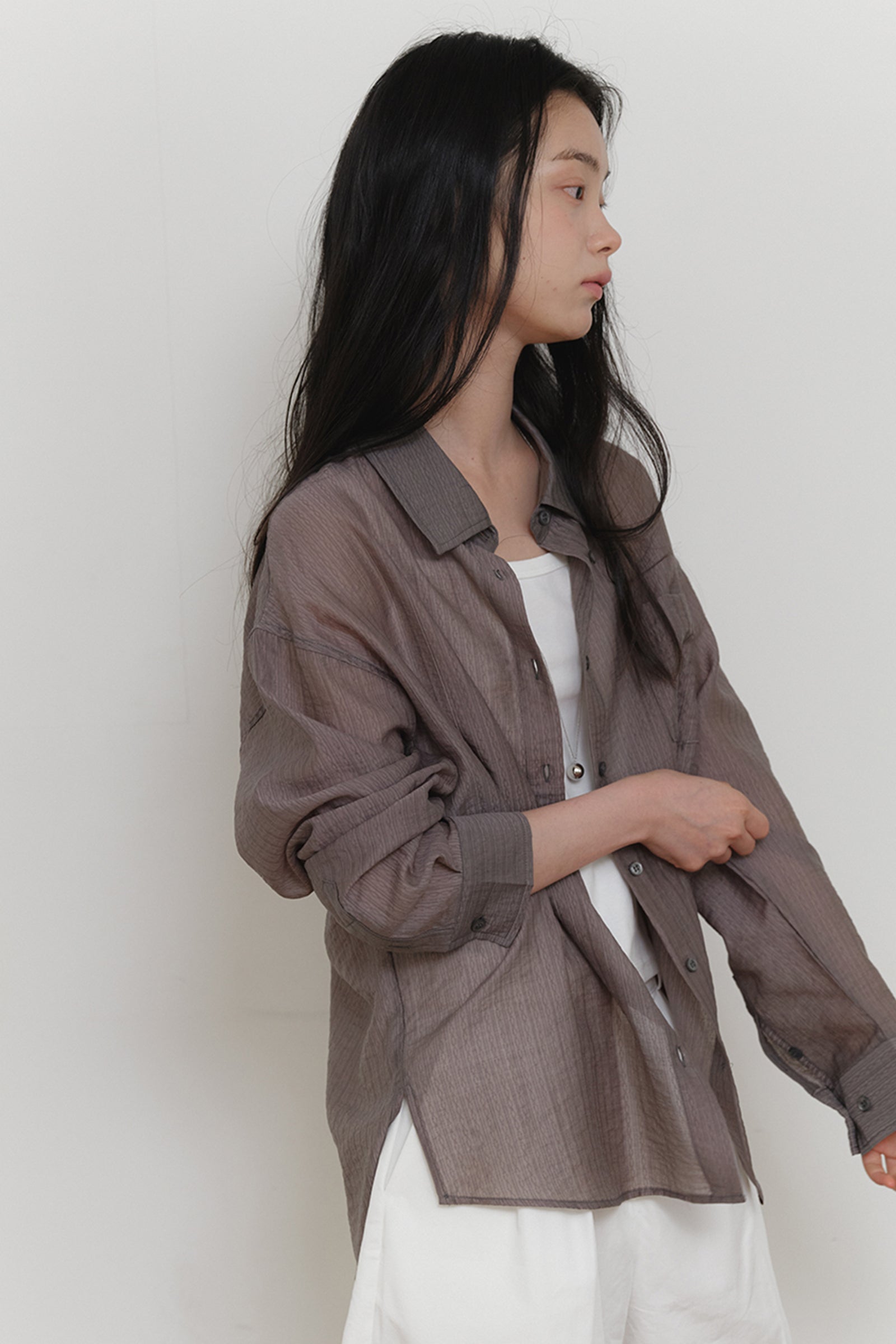 FLOW BACK SHIRT_CHARCOAL