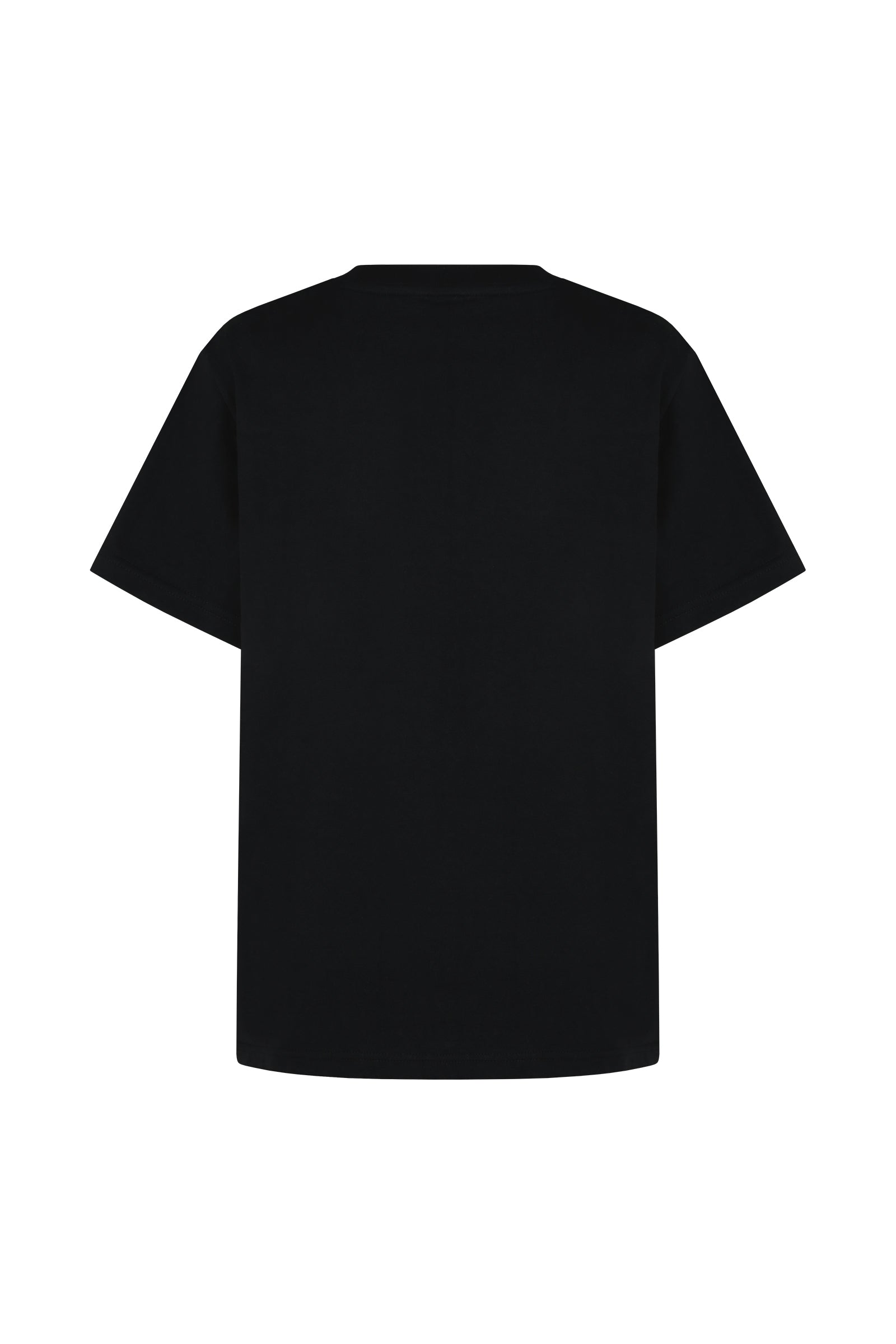 CUT OUT SHOULDER STRING LOGO T-SHIRT_GRIS
